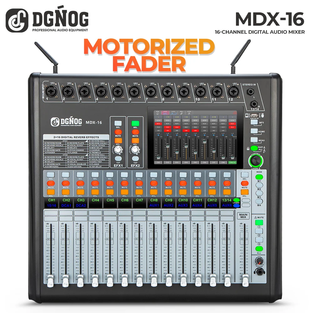 MDX-16 professional digital mixer: front view