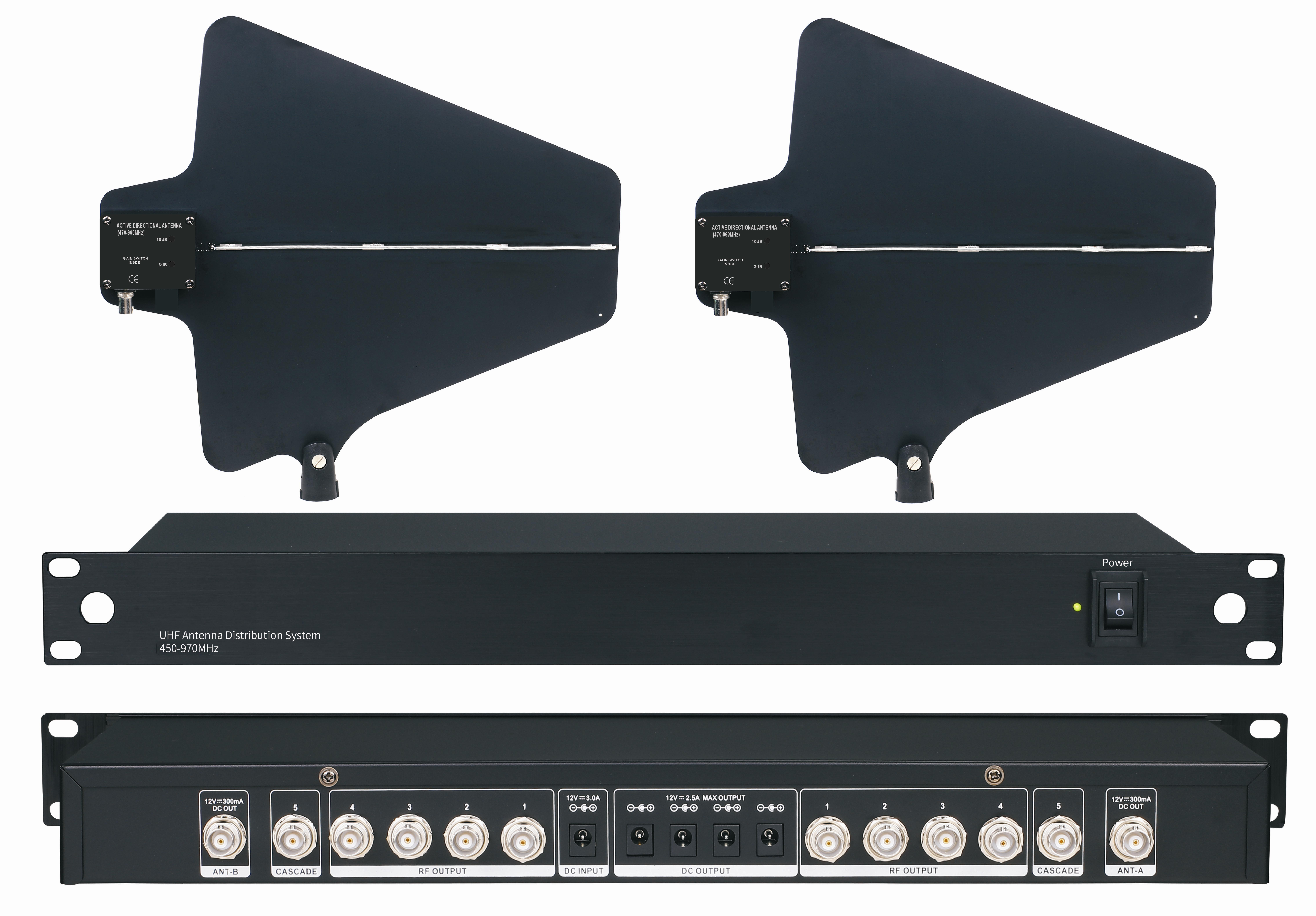 UA844+U84 10-channel diversity antenna distribution system