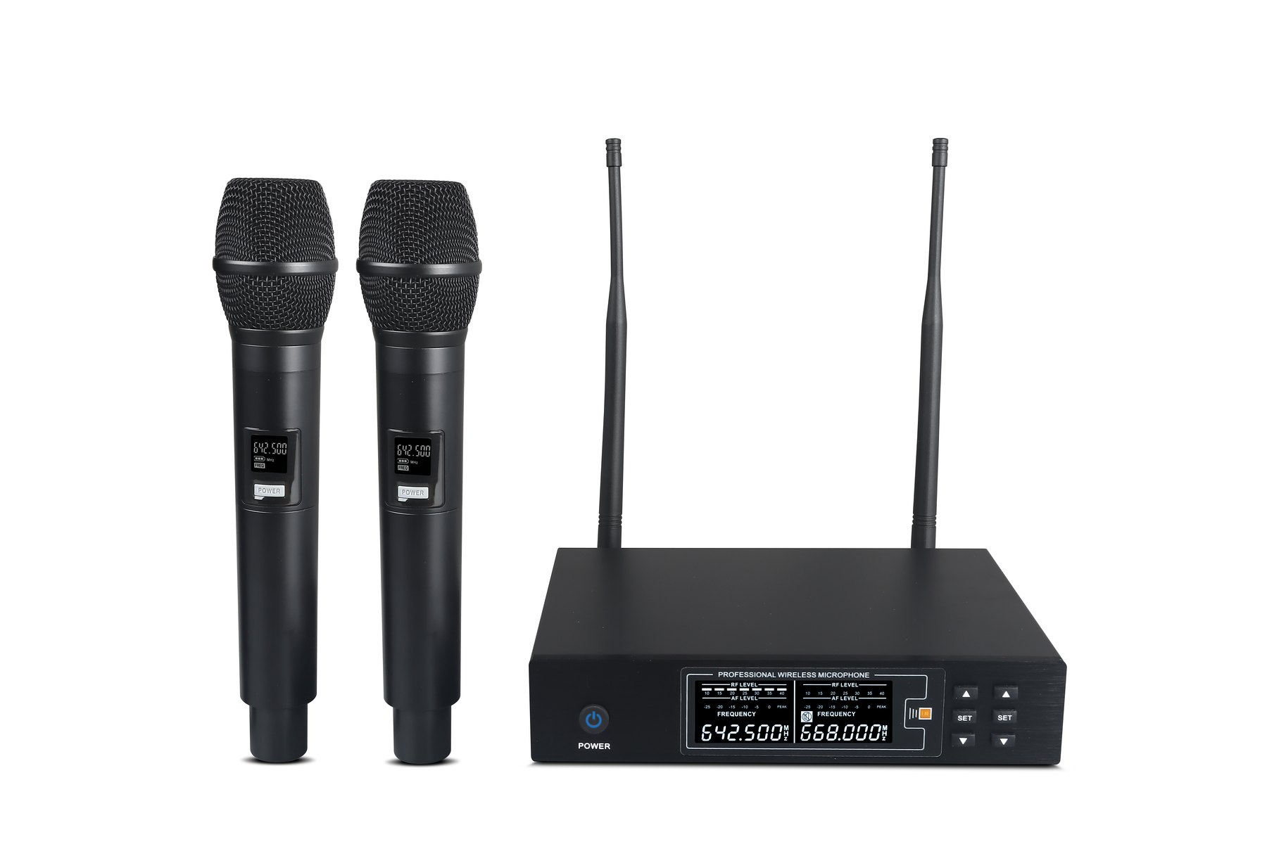 K-280 dual handheld UHF wireless microphone receiver and transmitters