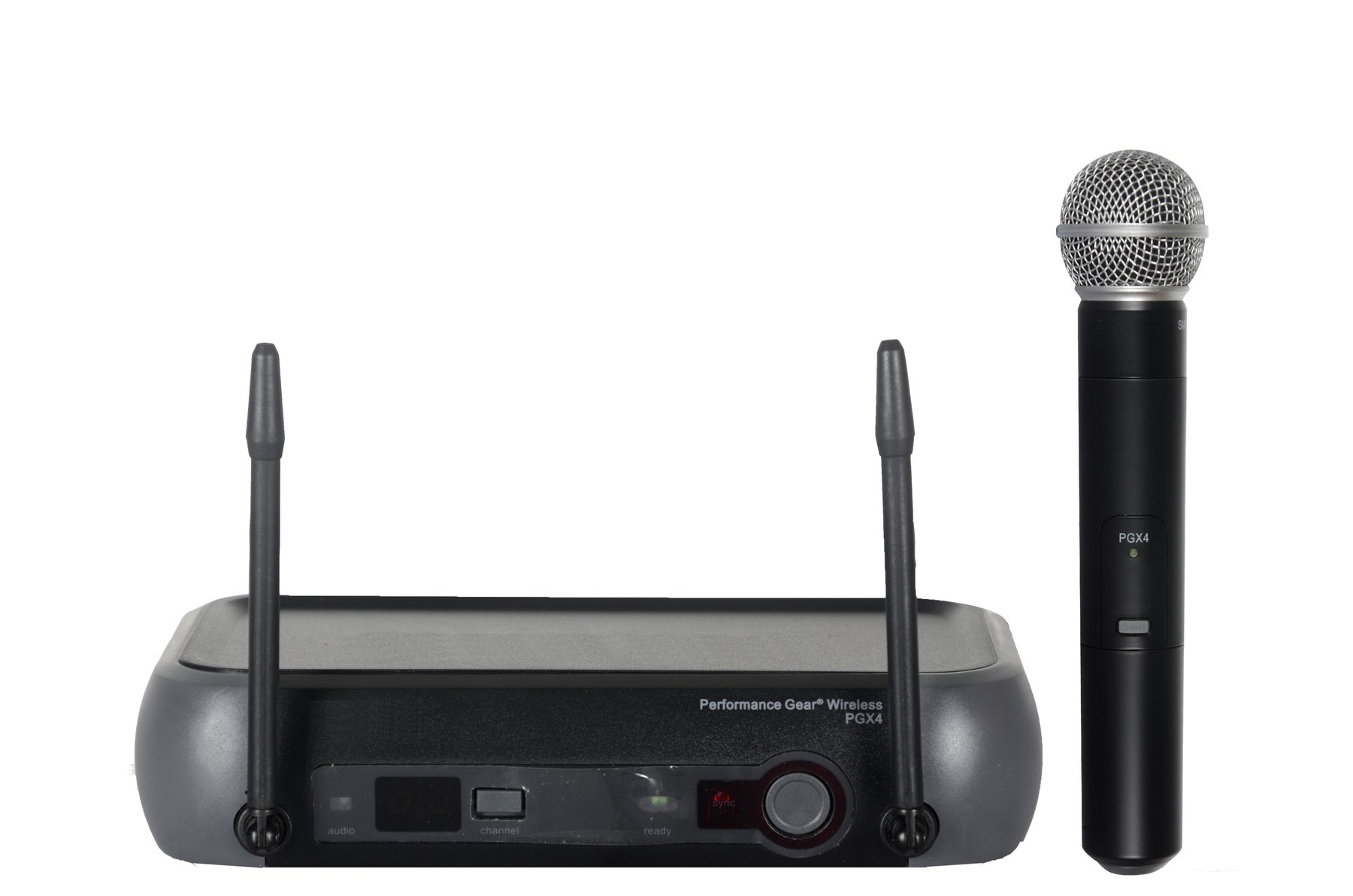 PGX4 UHF wireless microphone receiver and handheld transmitter