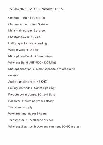R4-PRO supplier mixer and wireless microphone parameters