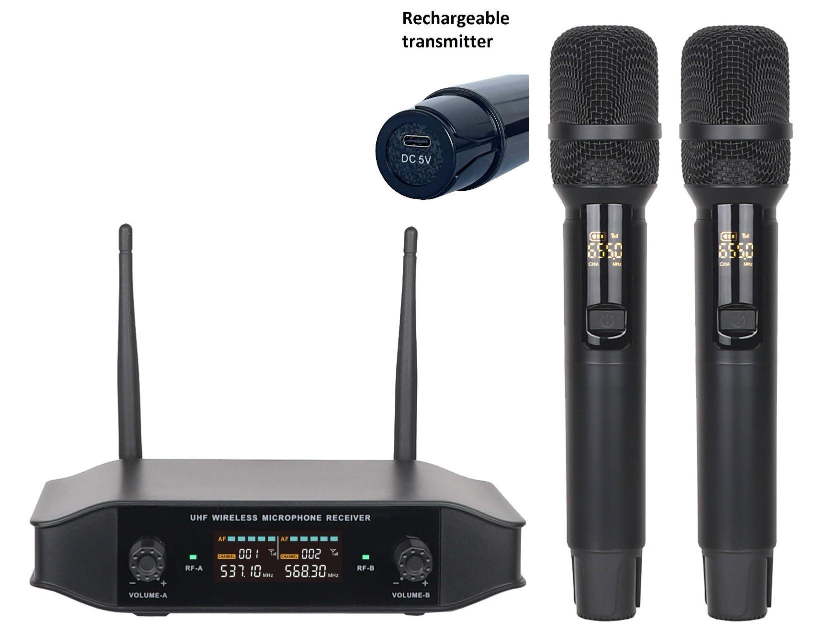 TW172 dual handheld UHF wireless microphone system product overview