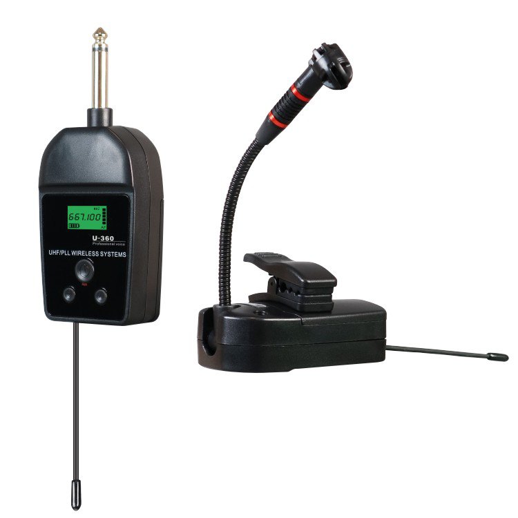 U-360 wireless instrument transmitter and plug-in receiver