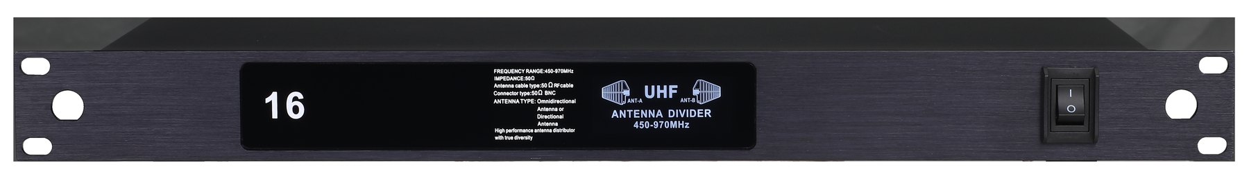 UA898 16-channel antenna distribution main unit front panel