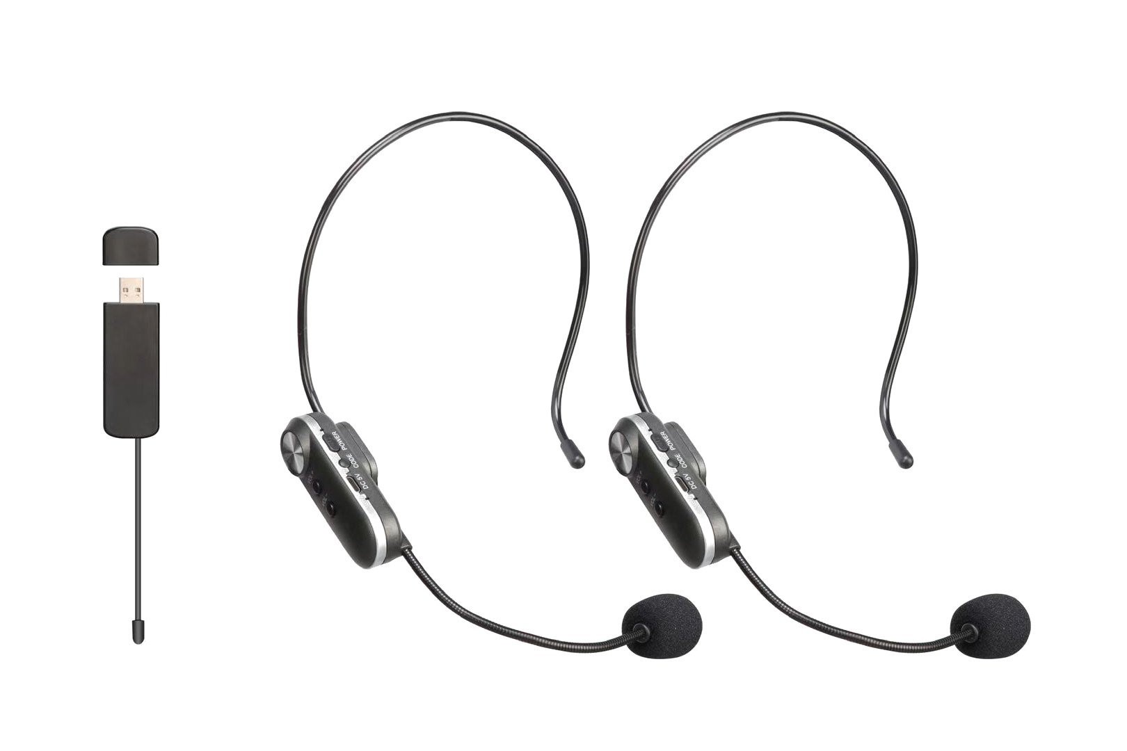 USB-102H two channel wireless headset microphone USB receiver system