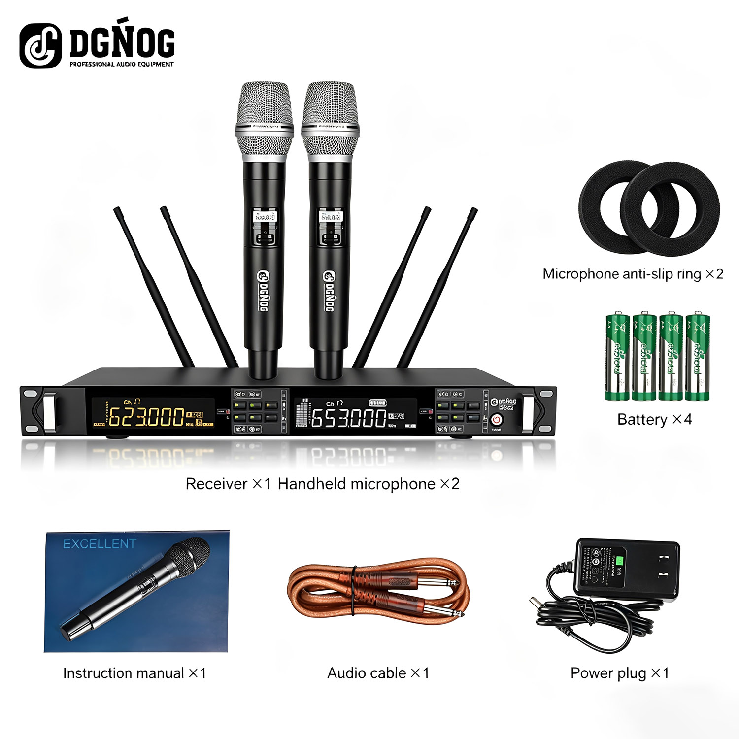 ELEGAUDIO DG-25 dual-channel performance true-diversity uhf system