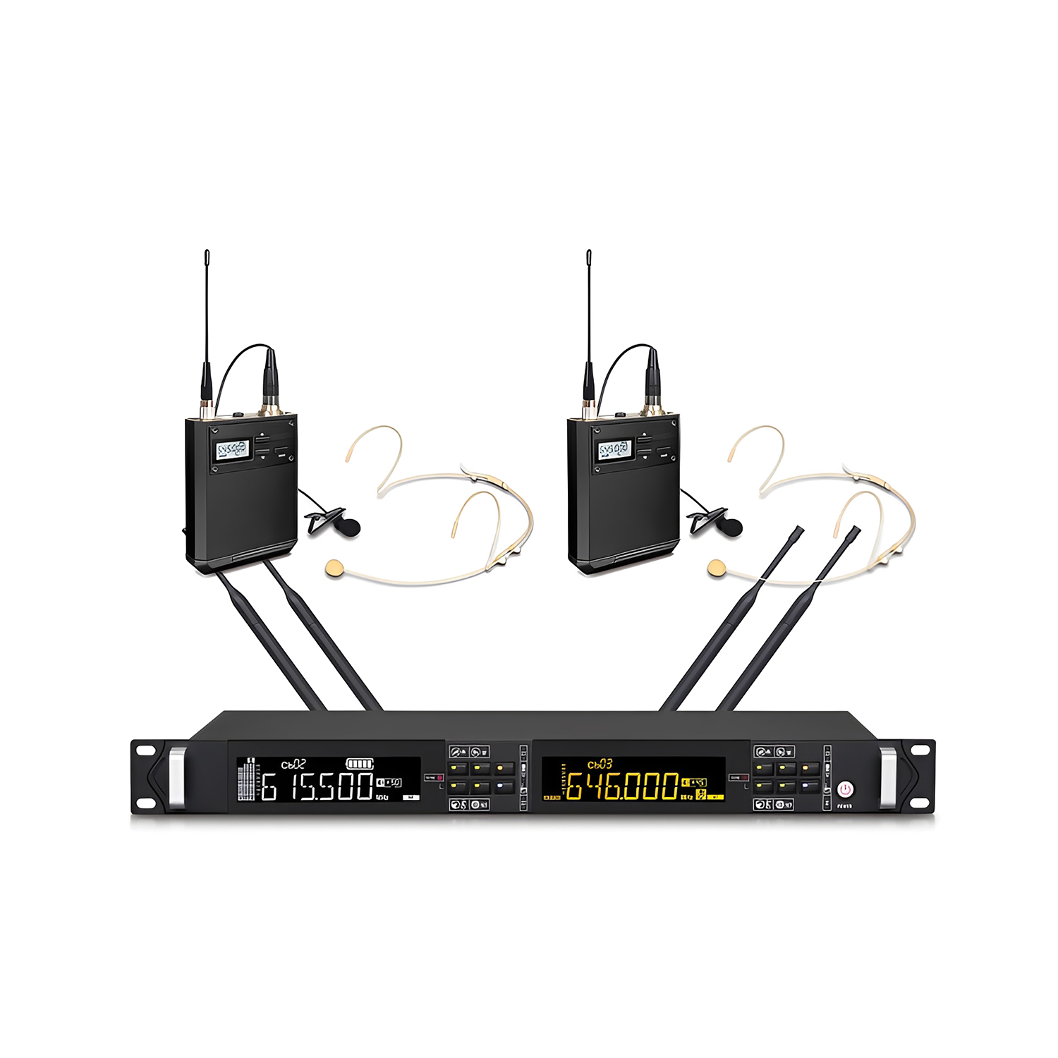 ELEGAUDIO DG-25 dual-channel performance true-diversity uhf system