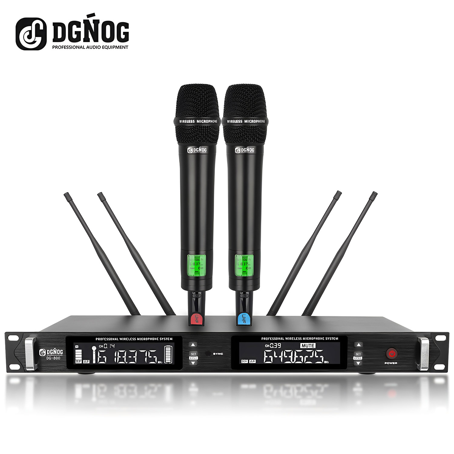 ELEGAUDIO DG-800 dual-channel uhf window-intercom wireless microphone system