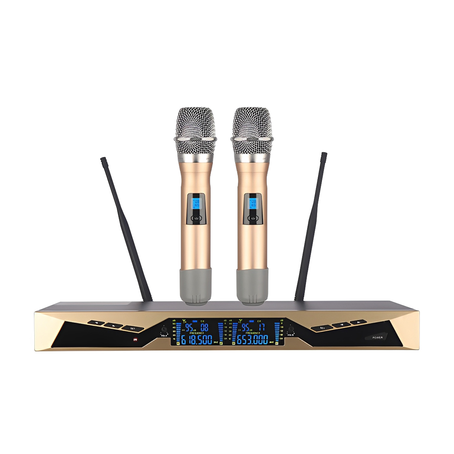 ELEGAUDIO ID-532 dual-channel true-diversity uhf system with antenna splitter