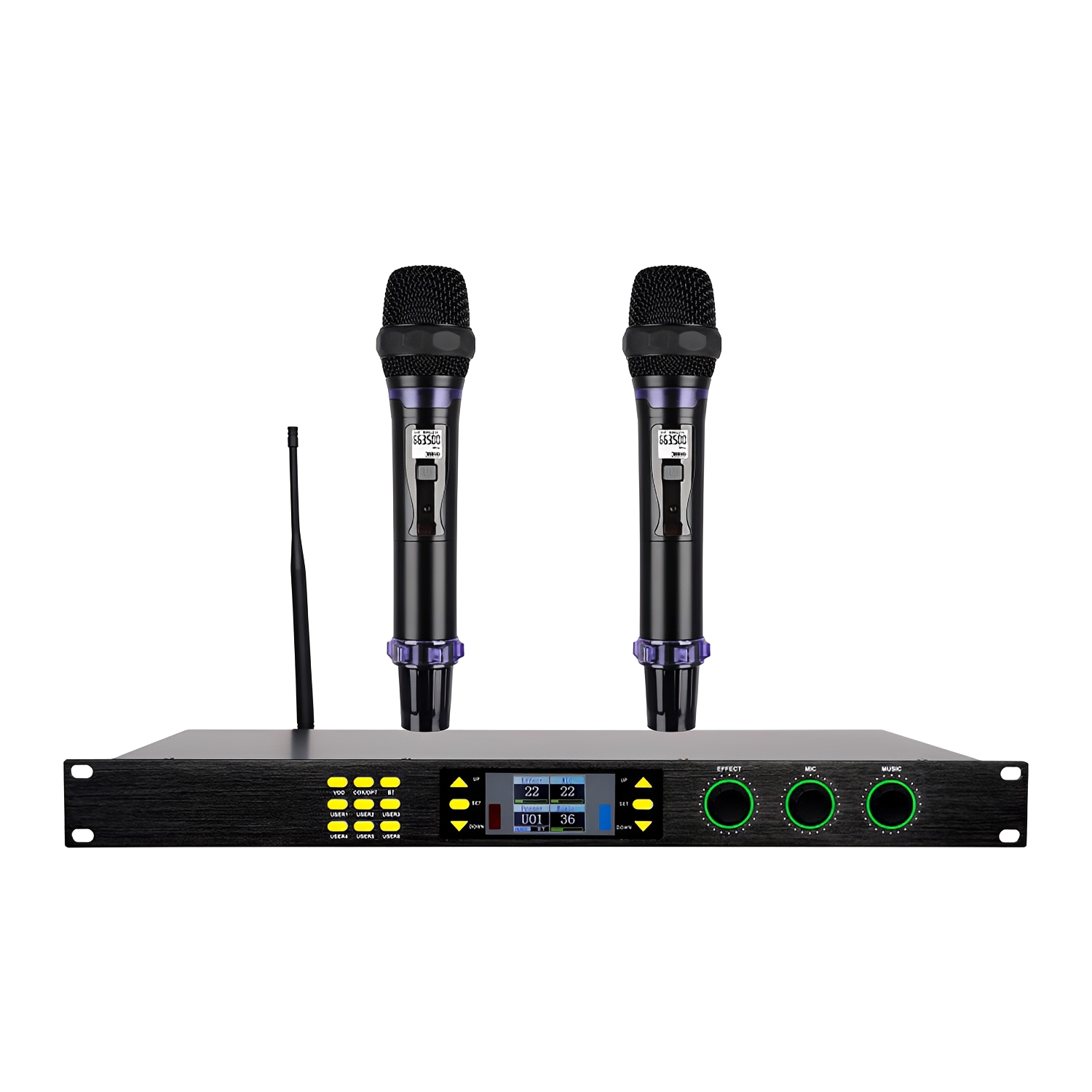 ELEGAUDIO DSP ×1 dual-channel karaoke dsp wireless microphone system