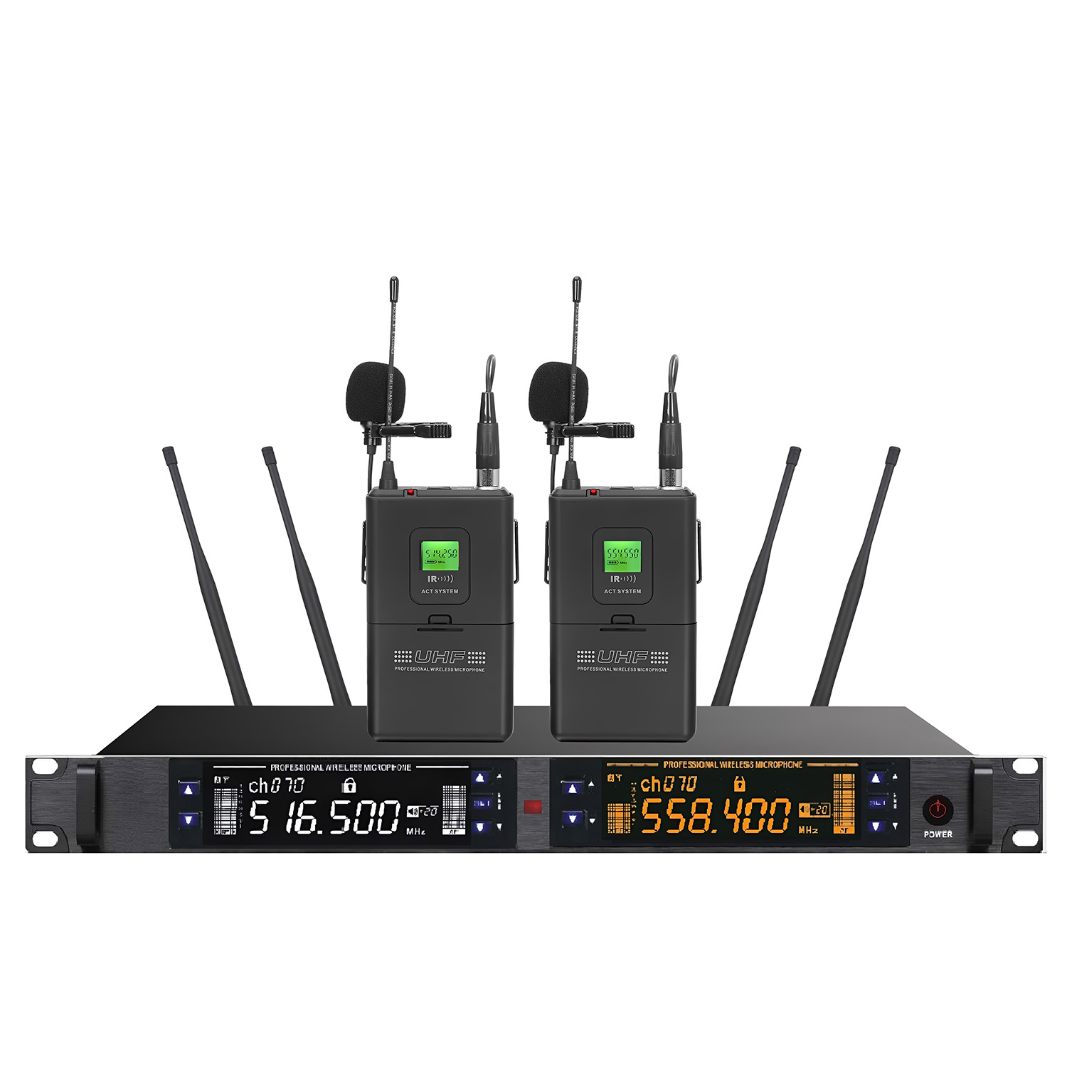 ELEGAUDIO K8003 four-antenna true-diversity uhf wireless system