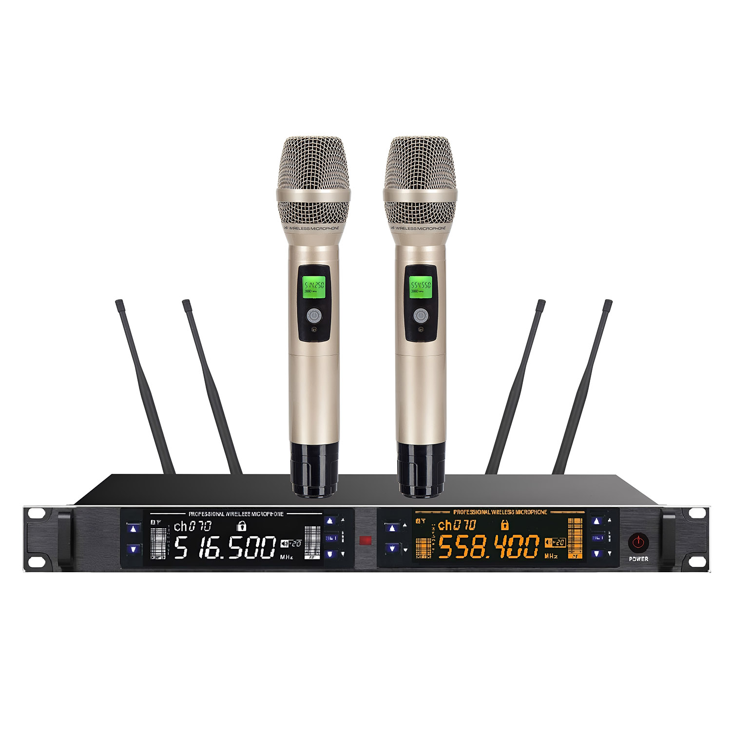 ELEGAUDIO K8003 four-antenna true-diversity uhf wireless system