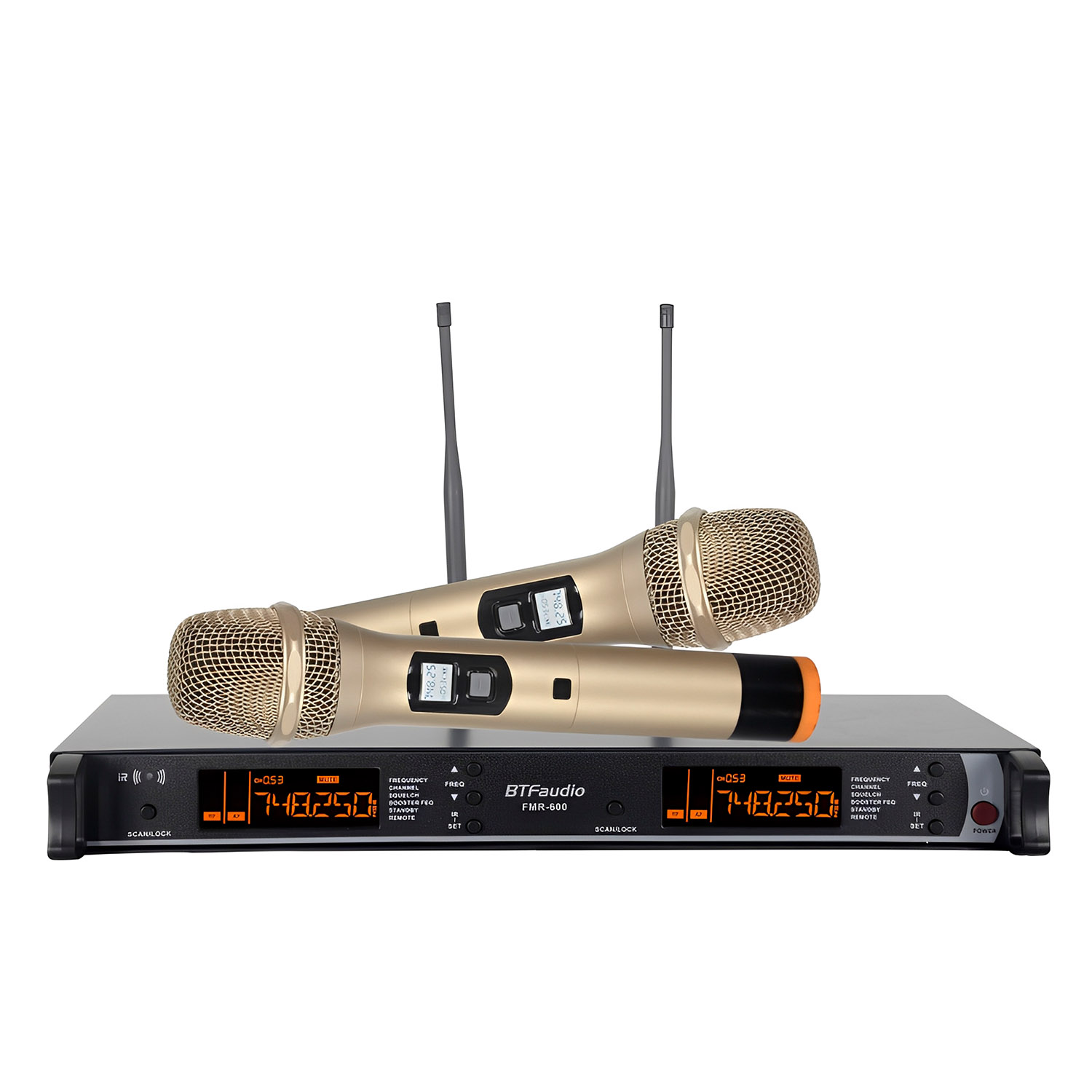 ELEGAUDIO FMR-600 dual-handheld uhf wireless microphone system