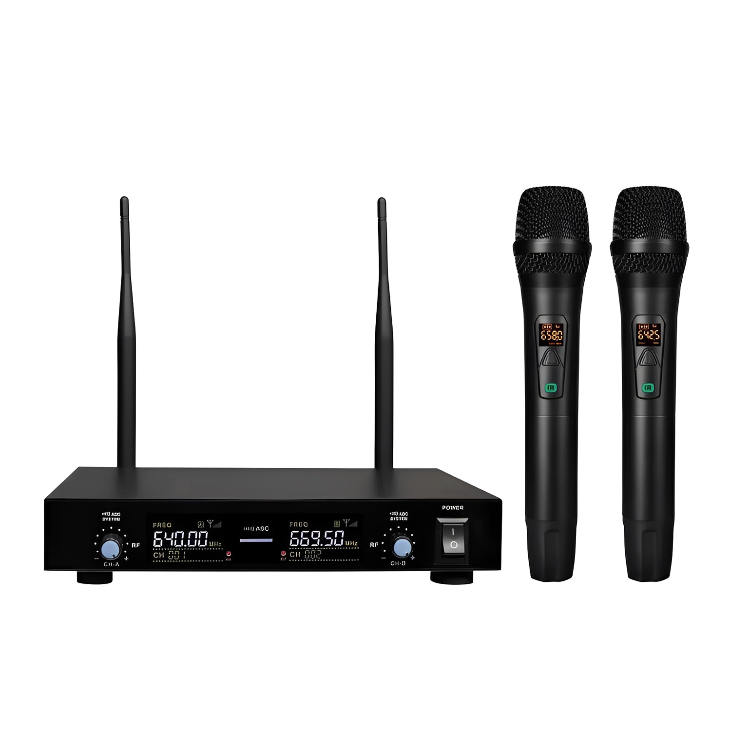 ELEGAUDIO KL-230 dual-handheld adjustable-frequency digital uhf system