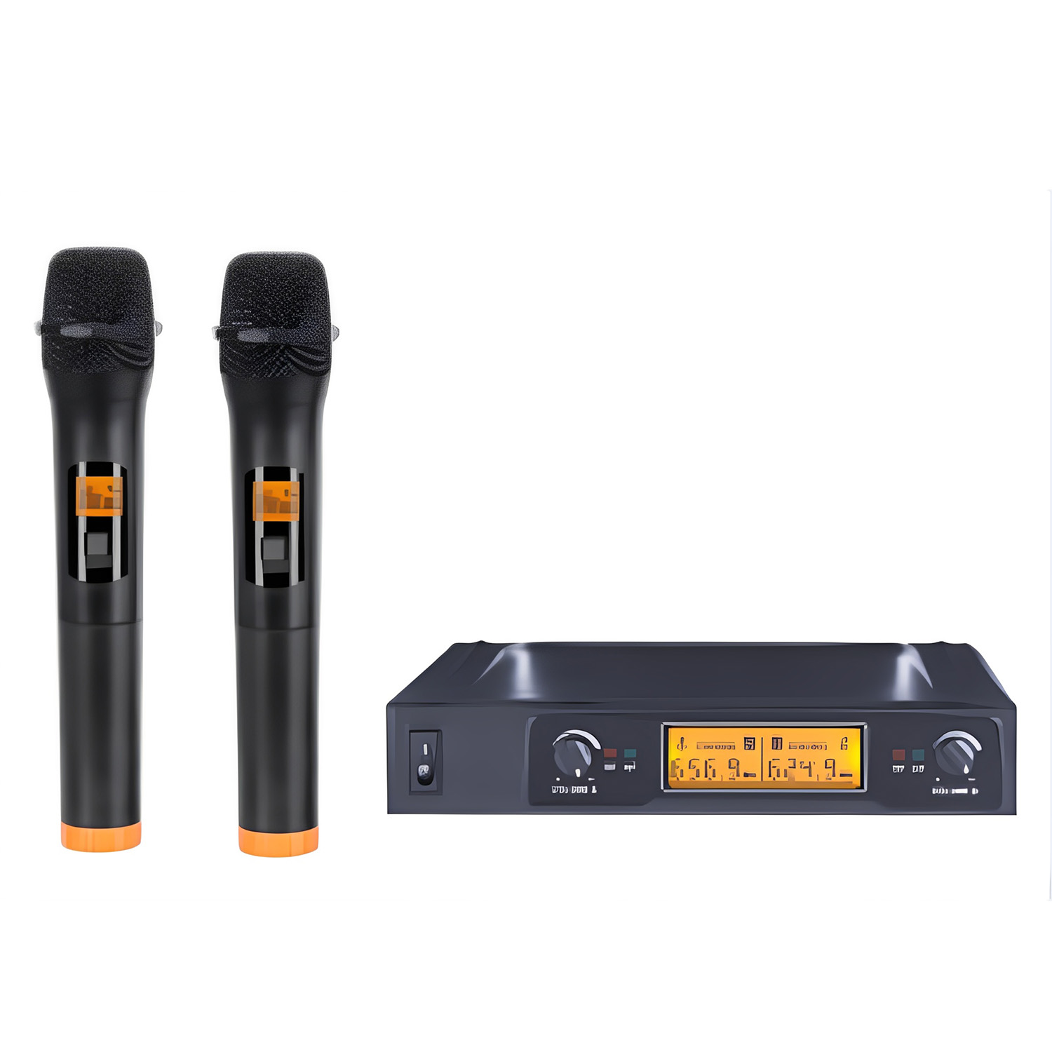 ELEGAUDIO UK-8350 one-receiver/two-handheld uhf system