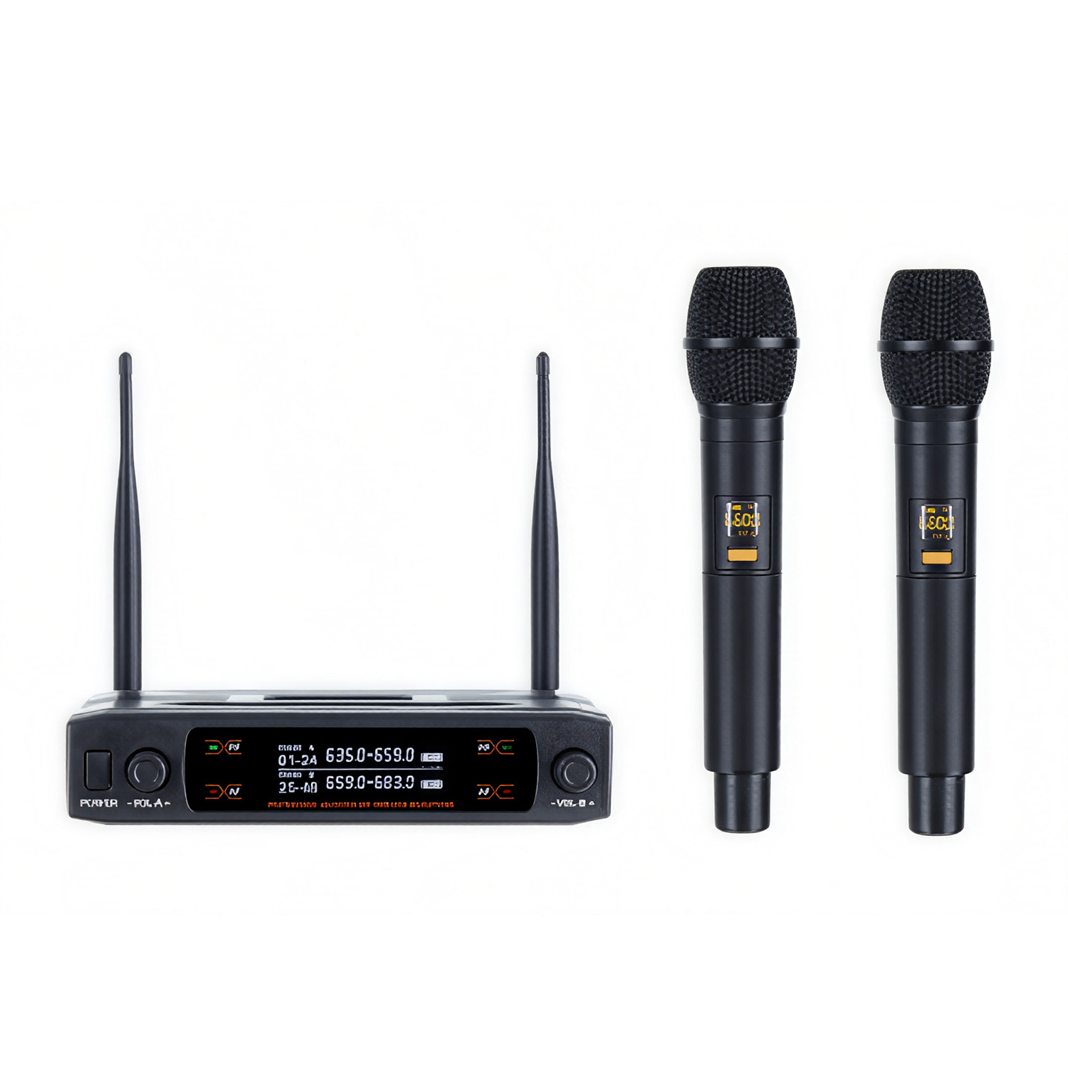 ELEGAUDIO UK-8360 one-receiver/two-handheld uhf system