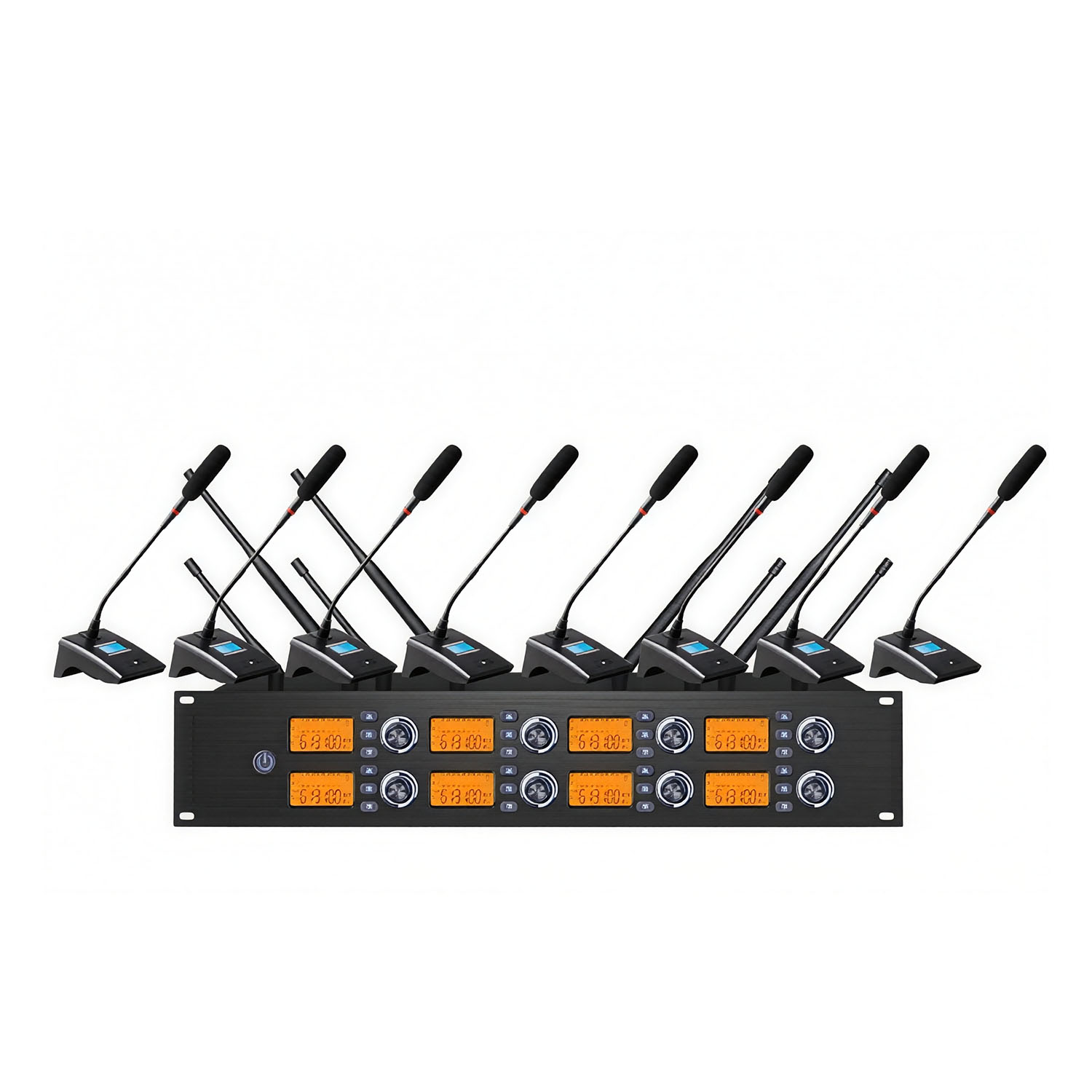 ELEGAUDIO K-808 8-channel customizable uhf wireless microphone system