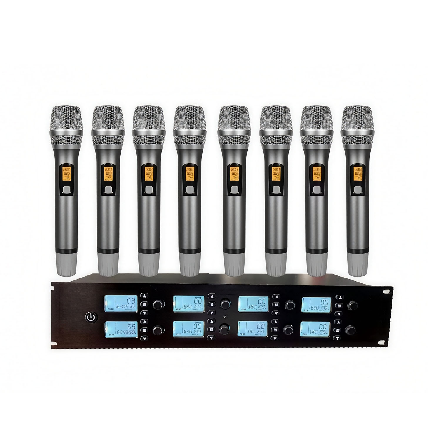 ELEGAUDIO K-808 8-channel customizable uhf wireless microphone system