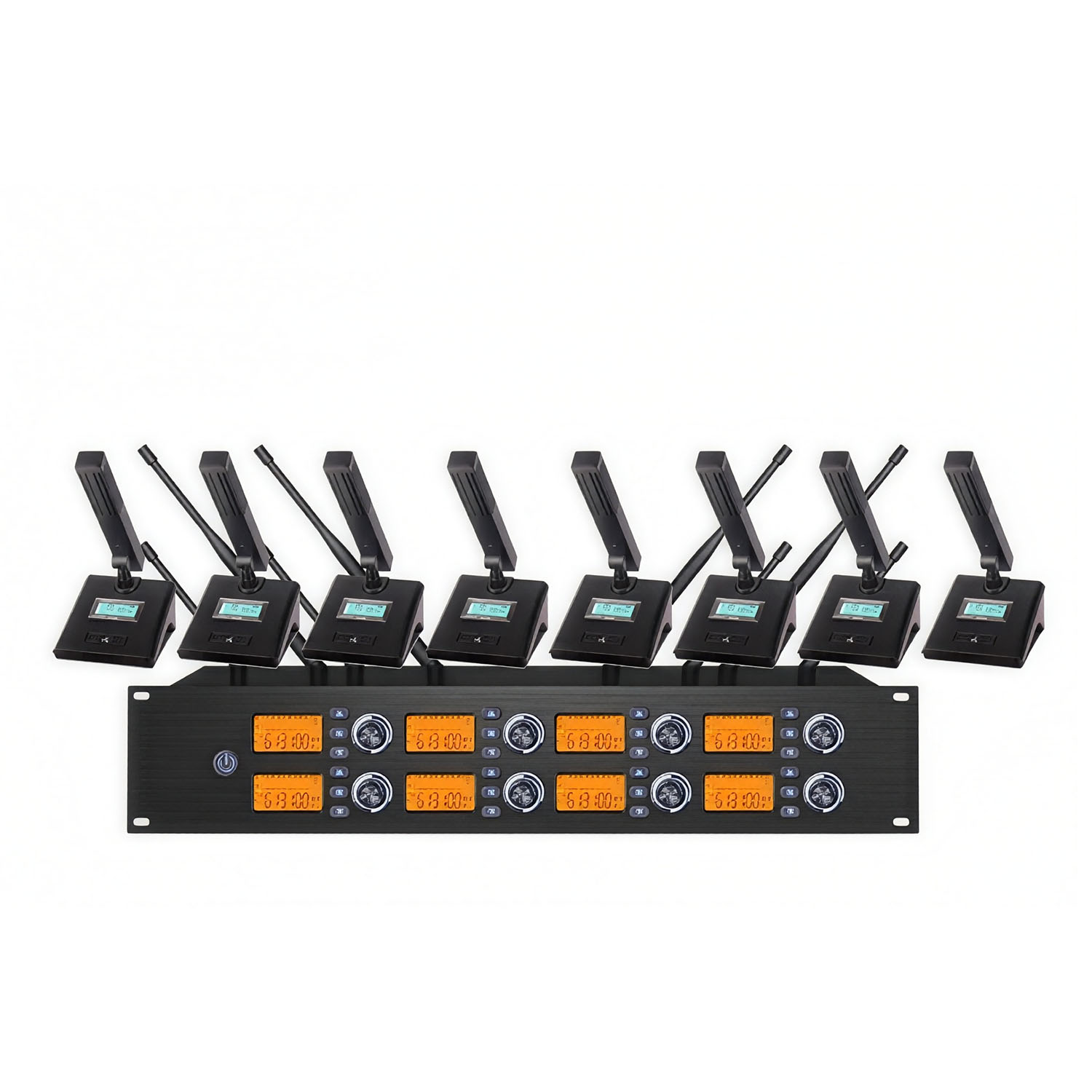 ELEGAUDIO K-808 8-channel customizable uhf wireless microphone system