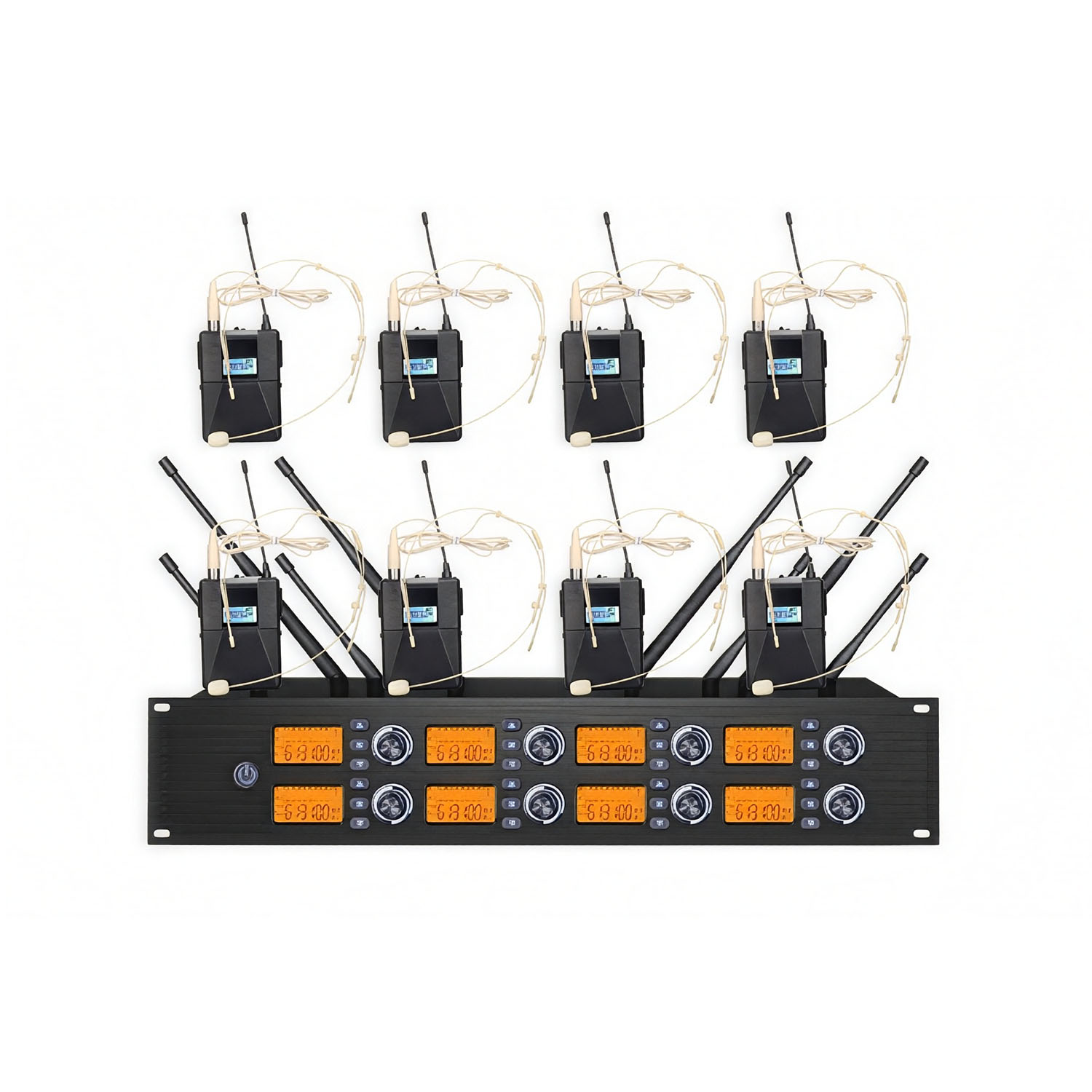 ELEGAUDIO K-808 8-channel customizable uhf wireless microphone system