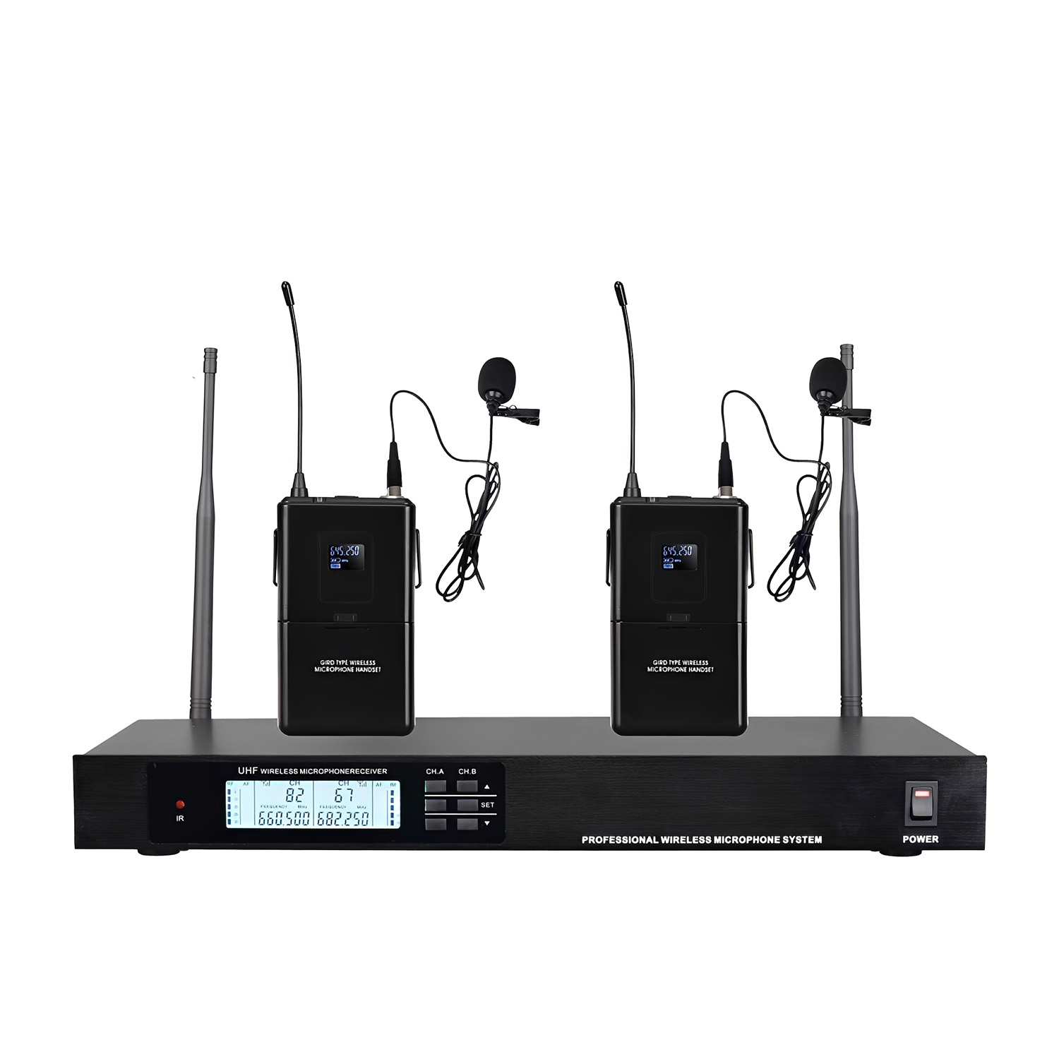 ELEGAUDIO K-230S dual-channel adjustable-frequency uhf system