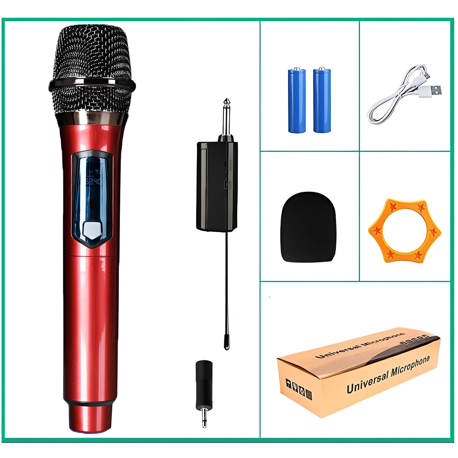 ELEGAUDIO U-108A rechargeable one-receiver/one-microphone system