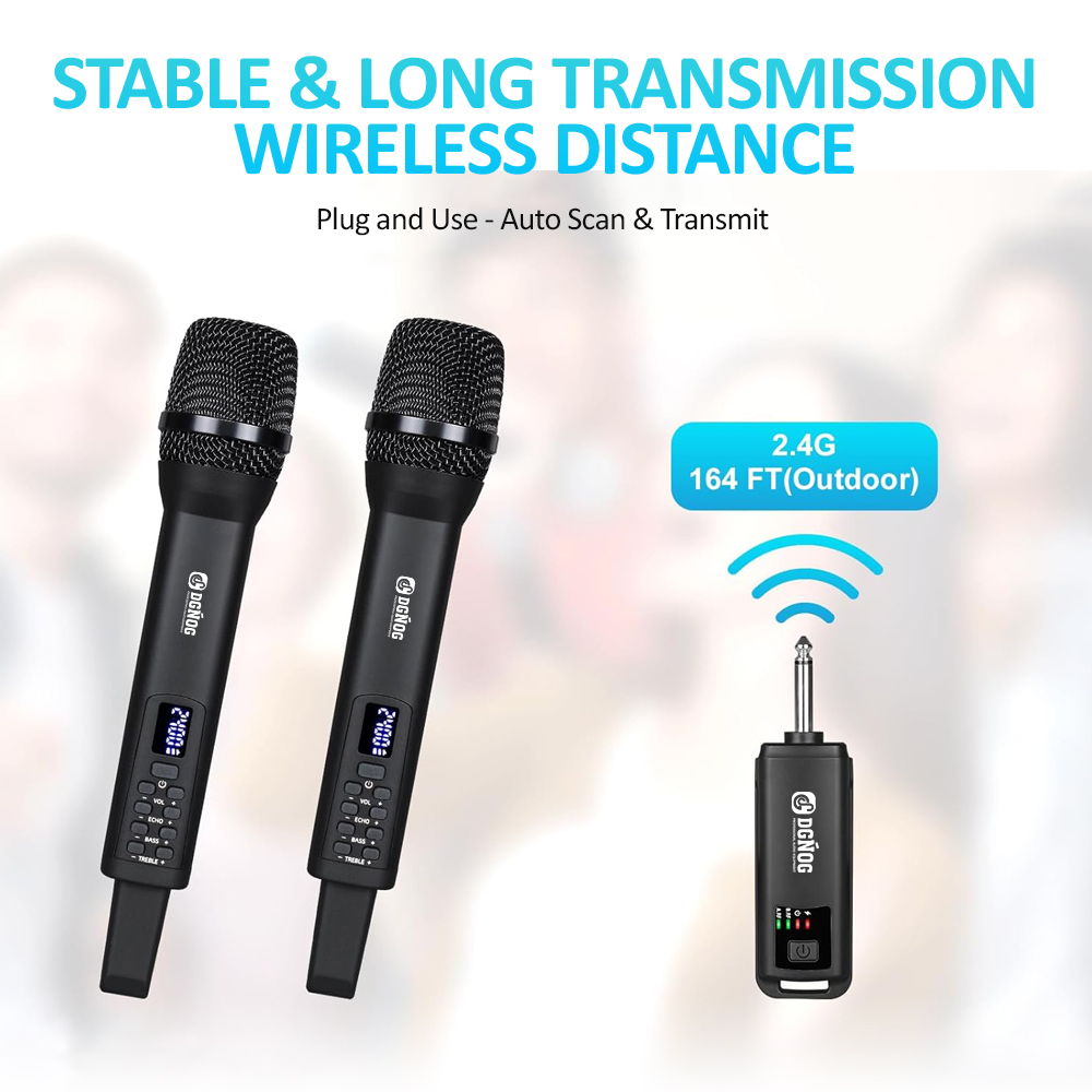 ELEGAUDIO U-202 rechargeable handheld uhf wireless microphone