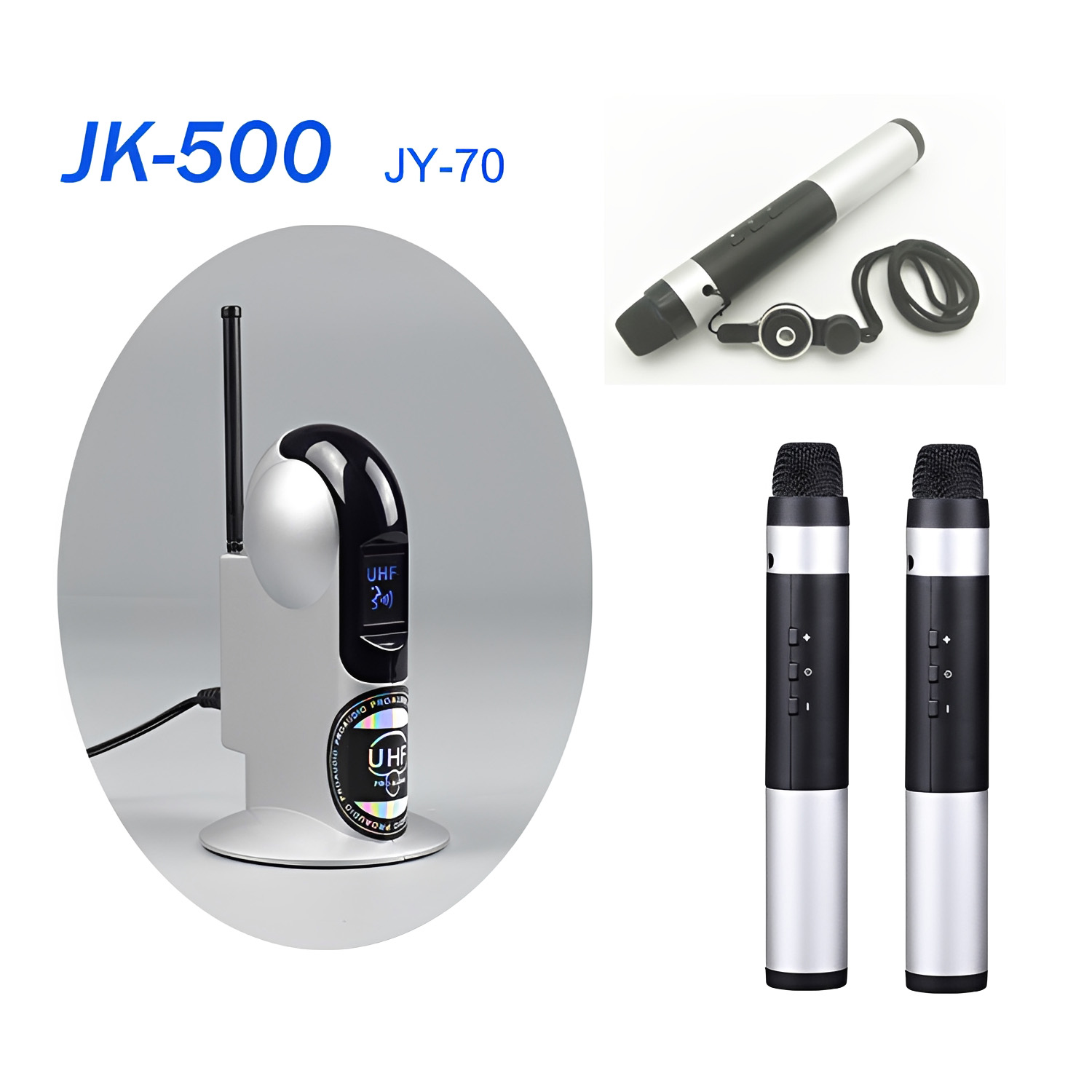 ELEGAUDIO JK500 JY-70 dual-channel UHF wireless microphone system