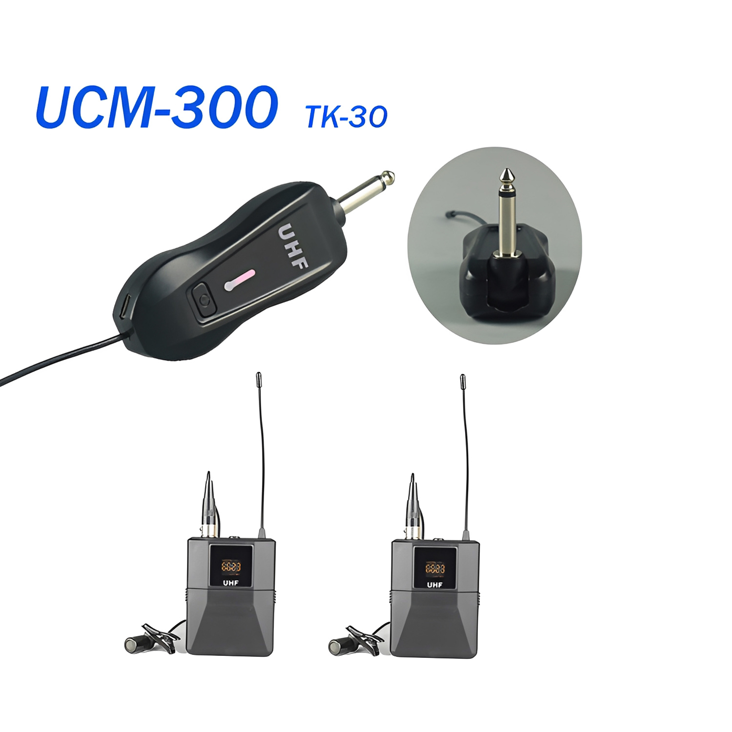 ELEGAUDIO UCM-300 / UCM-400 TK-30 dual-channel UHF wireless microphone system
