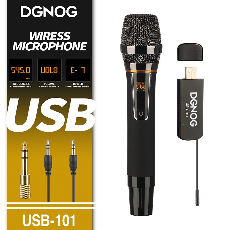 ELEGAUDIO USB-101 1-channel UHF wireless handheld microphone system