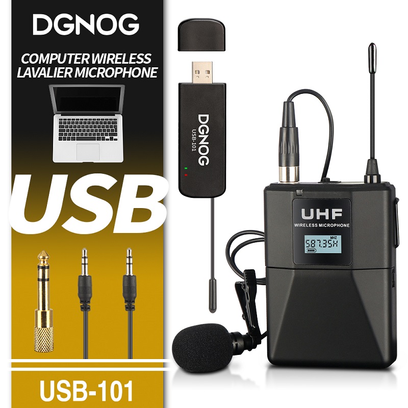 ELEGAUDIO USB-101T 1-channel UHF wireless lavalier microphone system
