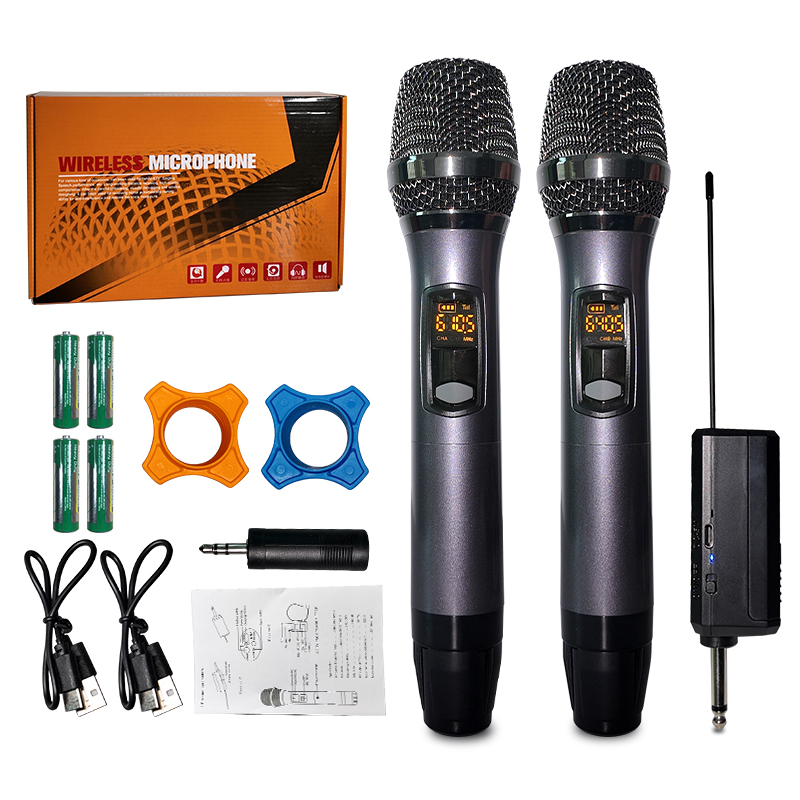 ELEGAUDIO YX-129 2-channel rechargeable UHF wireless microphone system