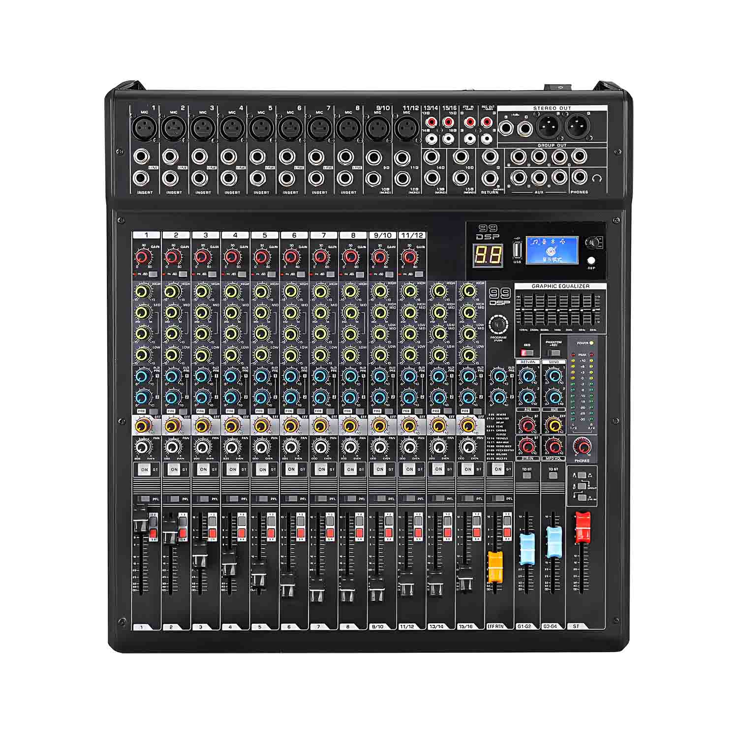ELEGAUDIO LX2406 24-channel professional analog mixer view 1