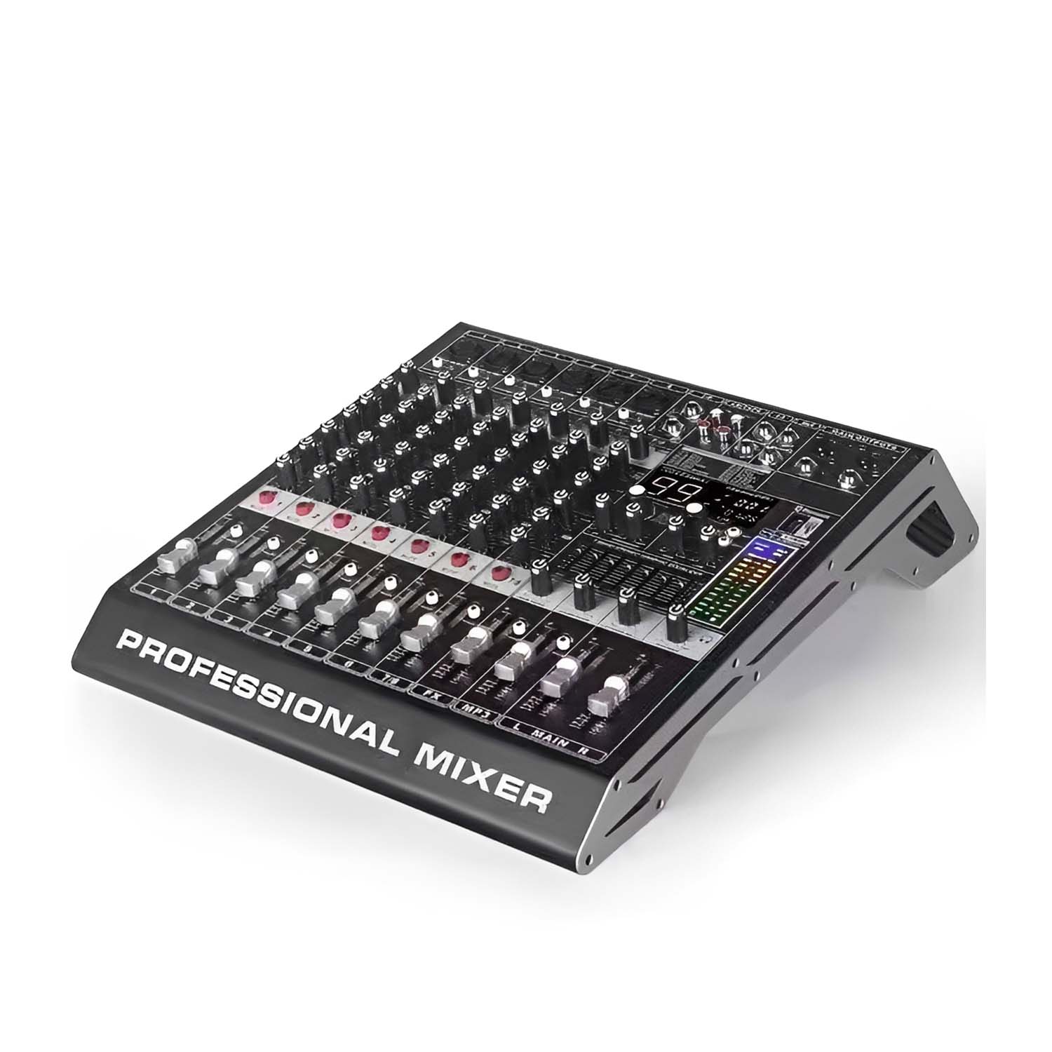 ELEGAUDIO D12 12-channel professional DSP mixer view 1