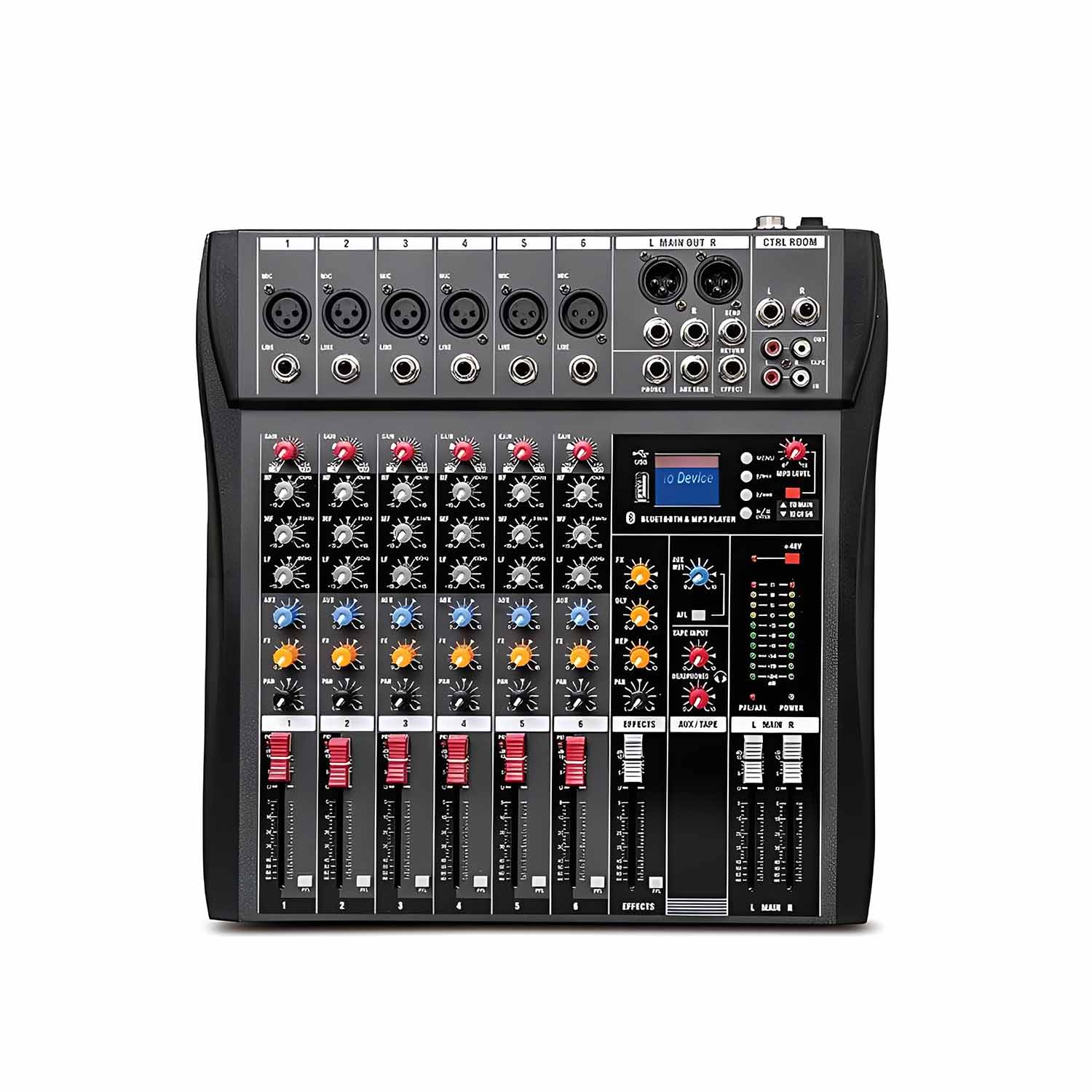 ELEGAUDIO CT6 6-channel professional analog mixer view 1