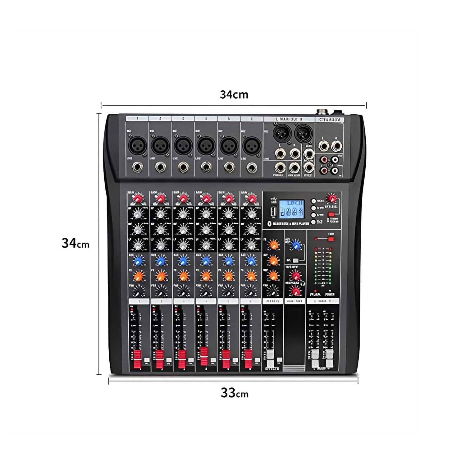 ELEGAUDIO CT6 6-channel professional analog mixer view 2