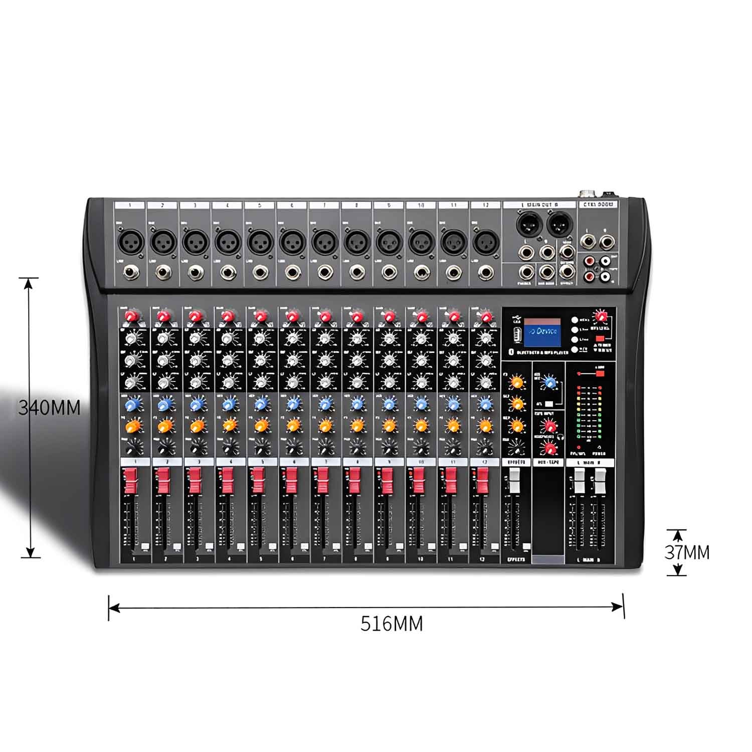 ELEGAUDIO CT12 12-channel professional analog mixer view 2