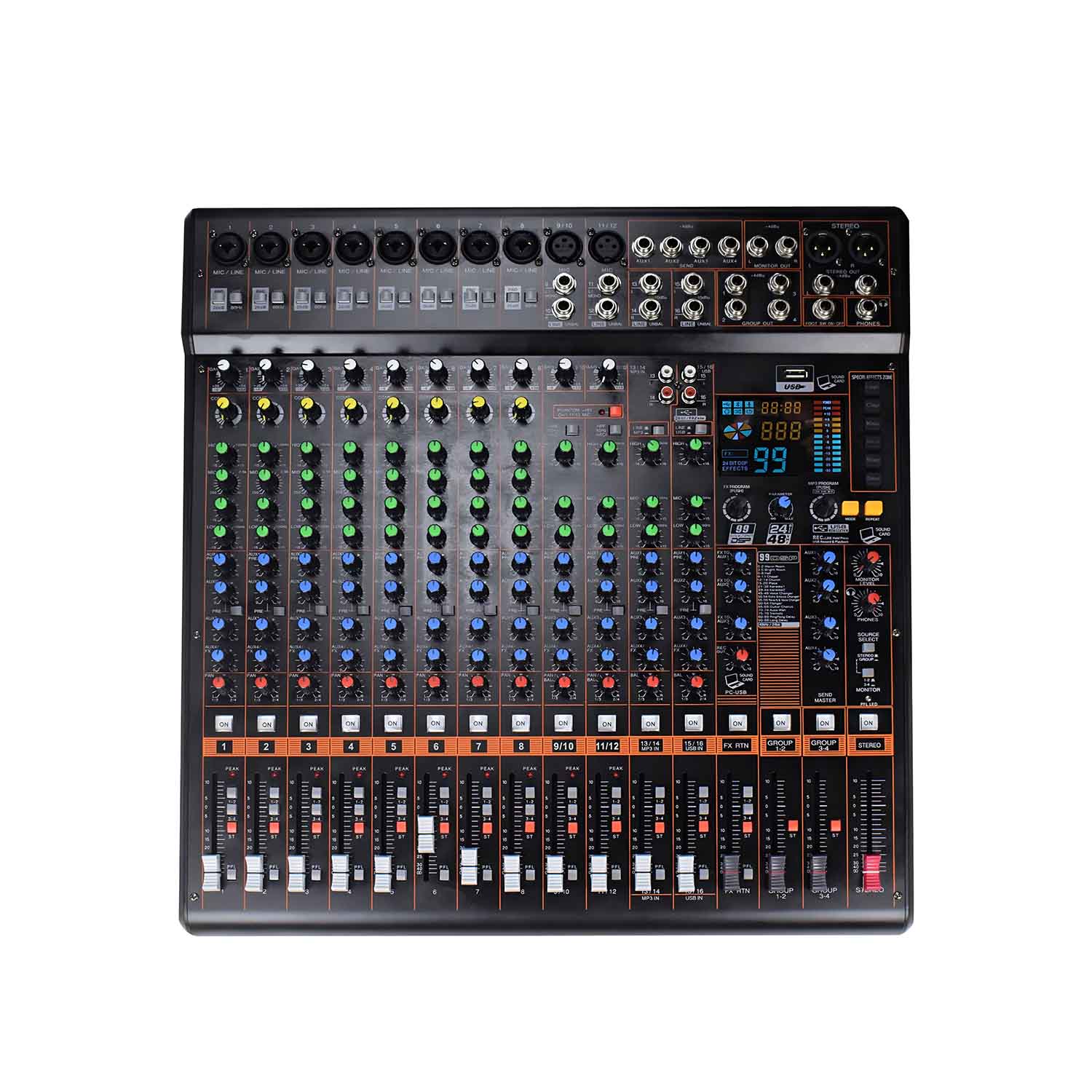 ELEGAUDIO KP-A2404FX 24-channel professional live mixer view 1