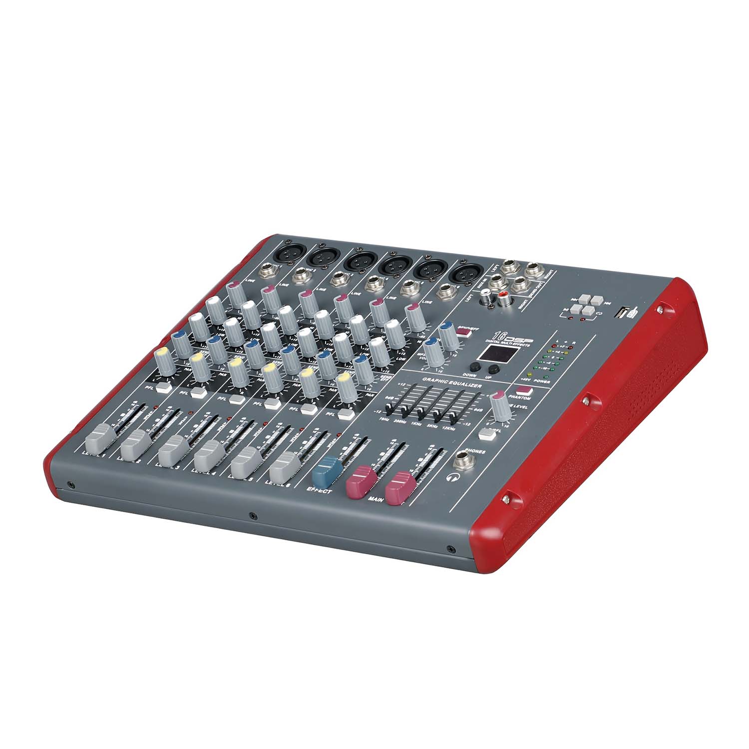 ELEGAUDIO PMX-1202 professional powered audio mixer view 2