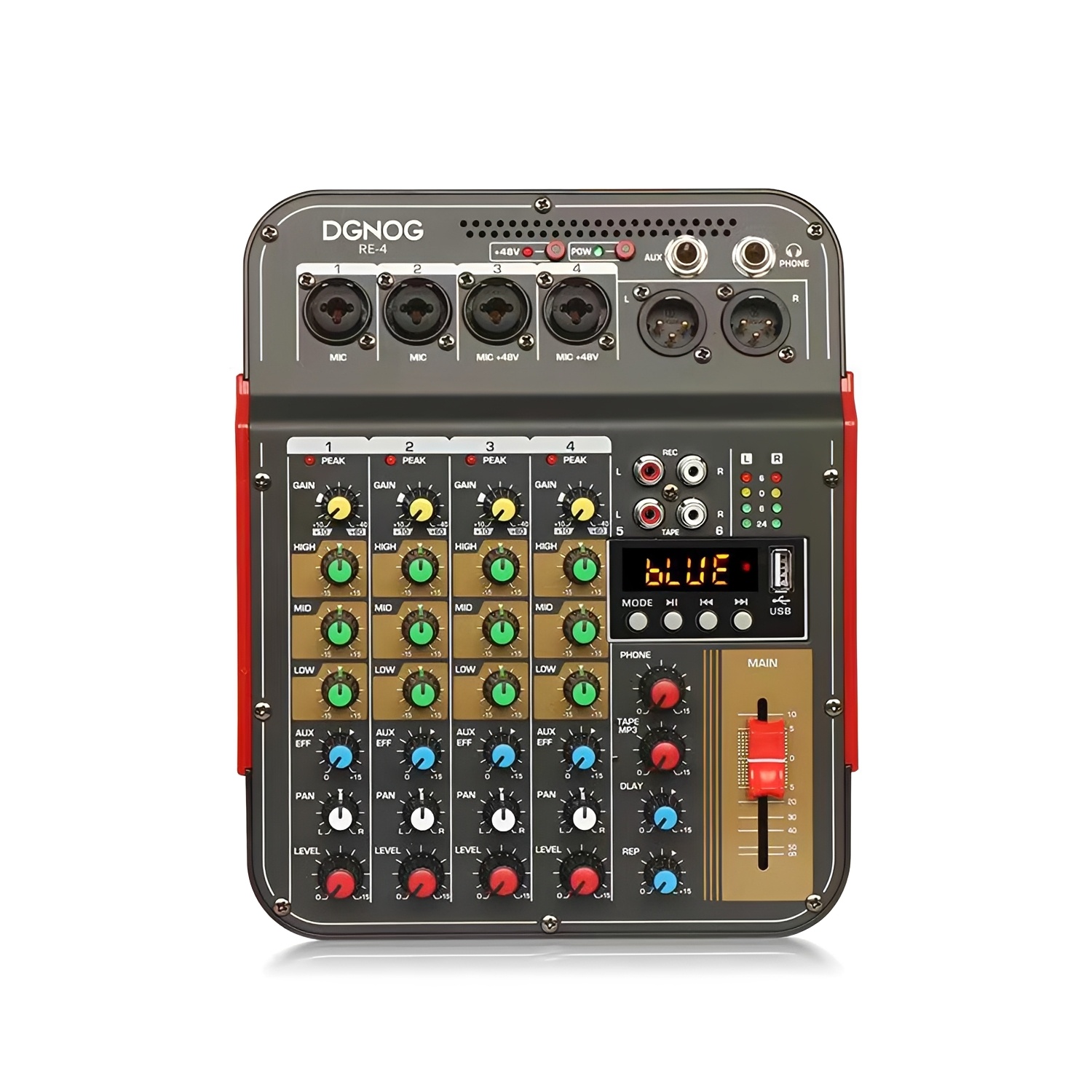 ELEGAUDIO RE4 compact professional audio mixer view 1