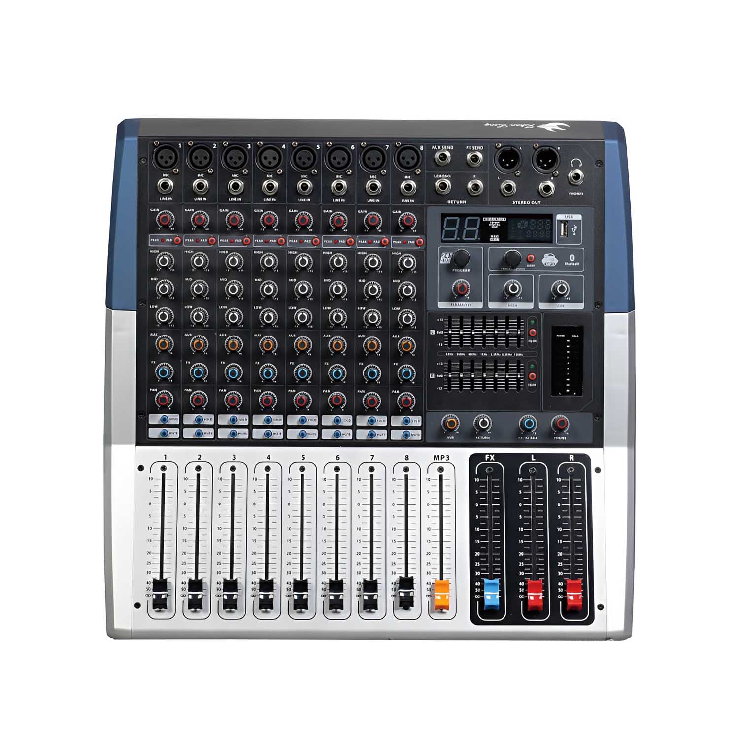 ELEGAUDIO KV-160i 16-channel professional DSP mixer view 1