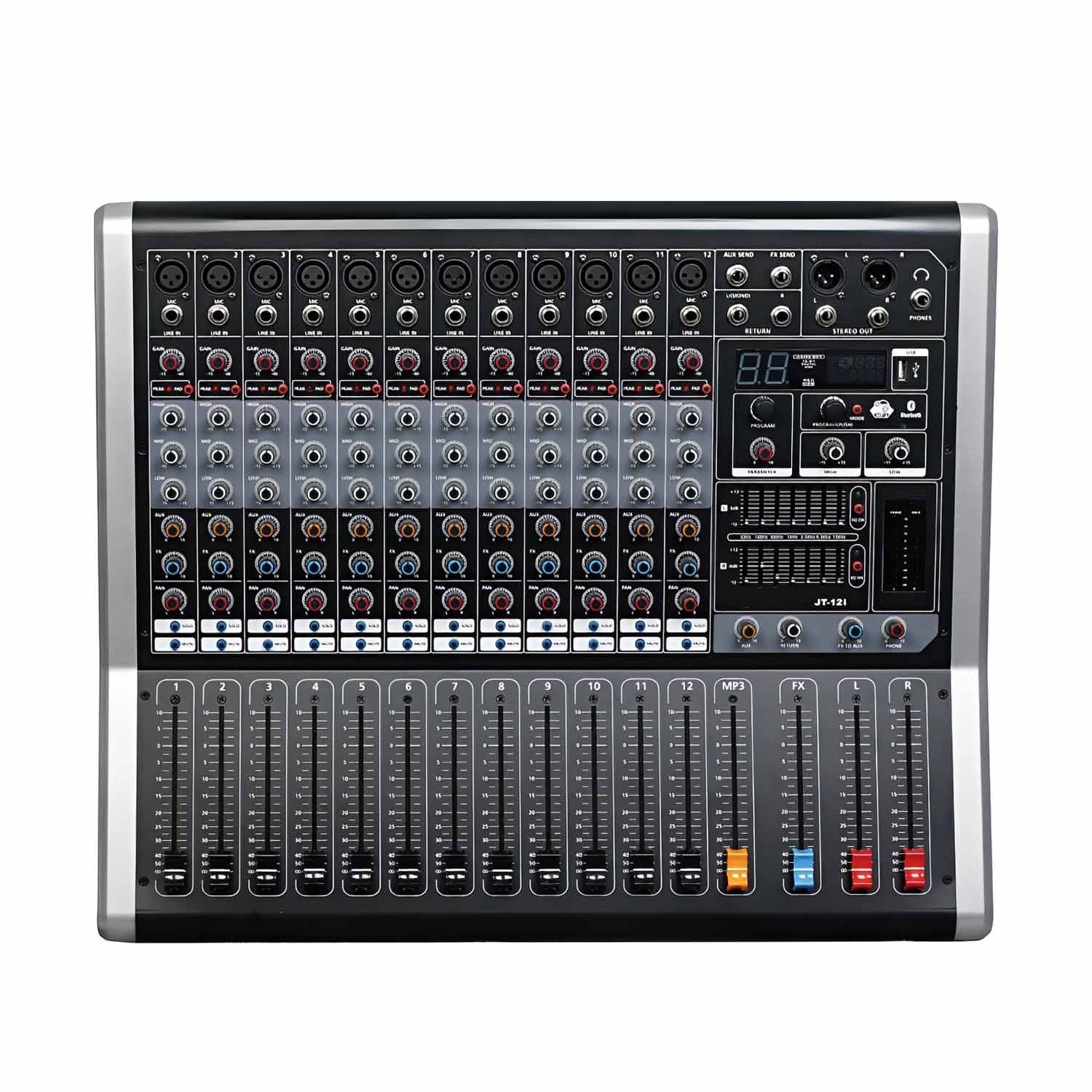 ELEGAUDIO JT-6i 6-channel professional DSP mixer view 1