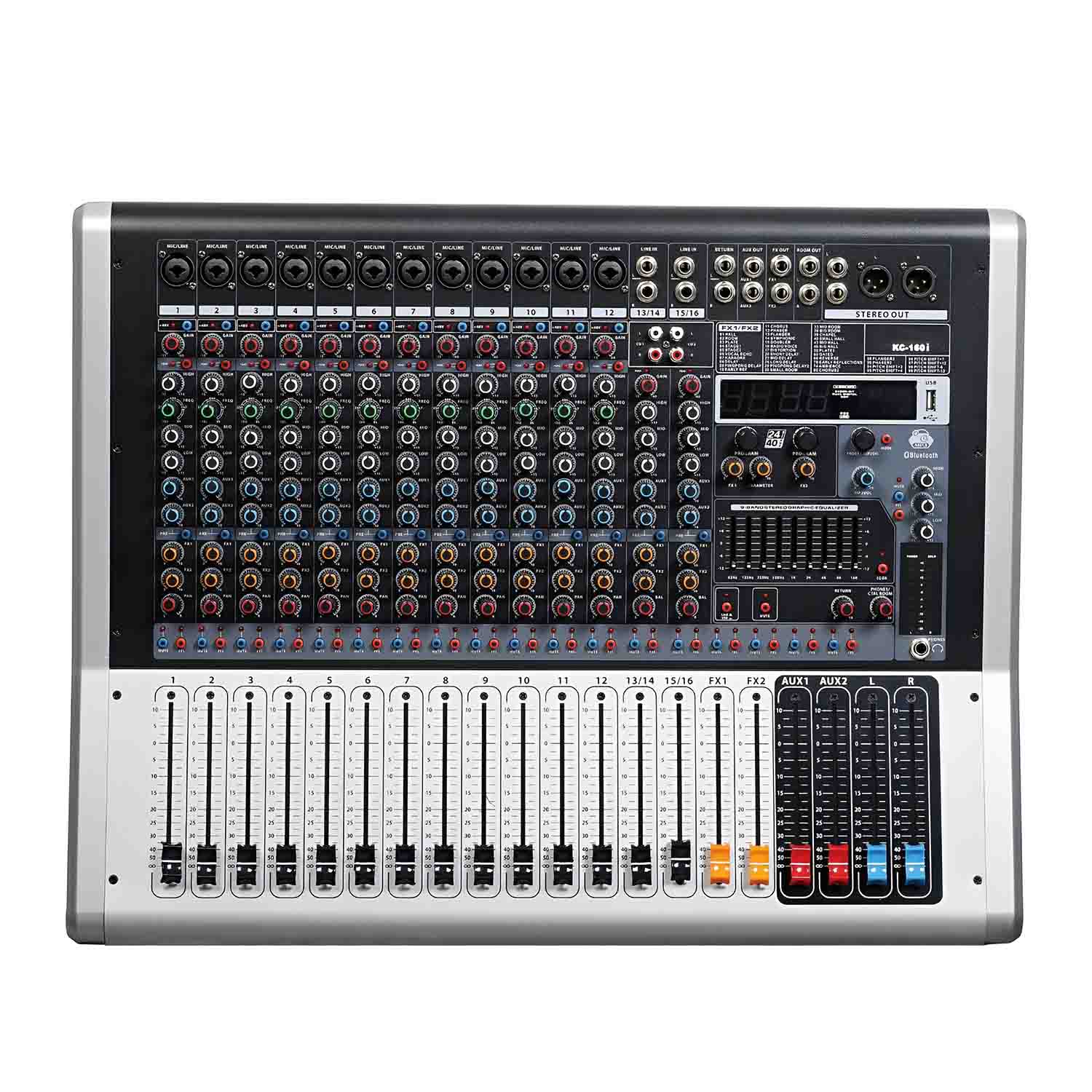 ELEGAUDIO KC-80i dual-DSP powered audio mixer view 2