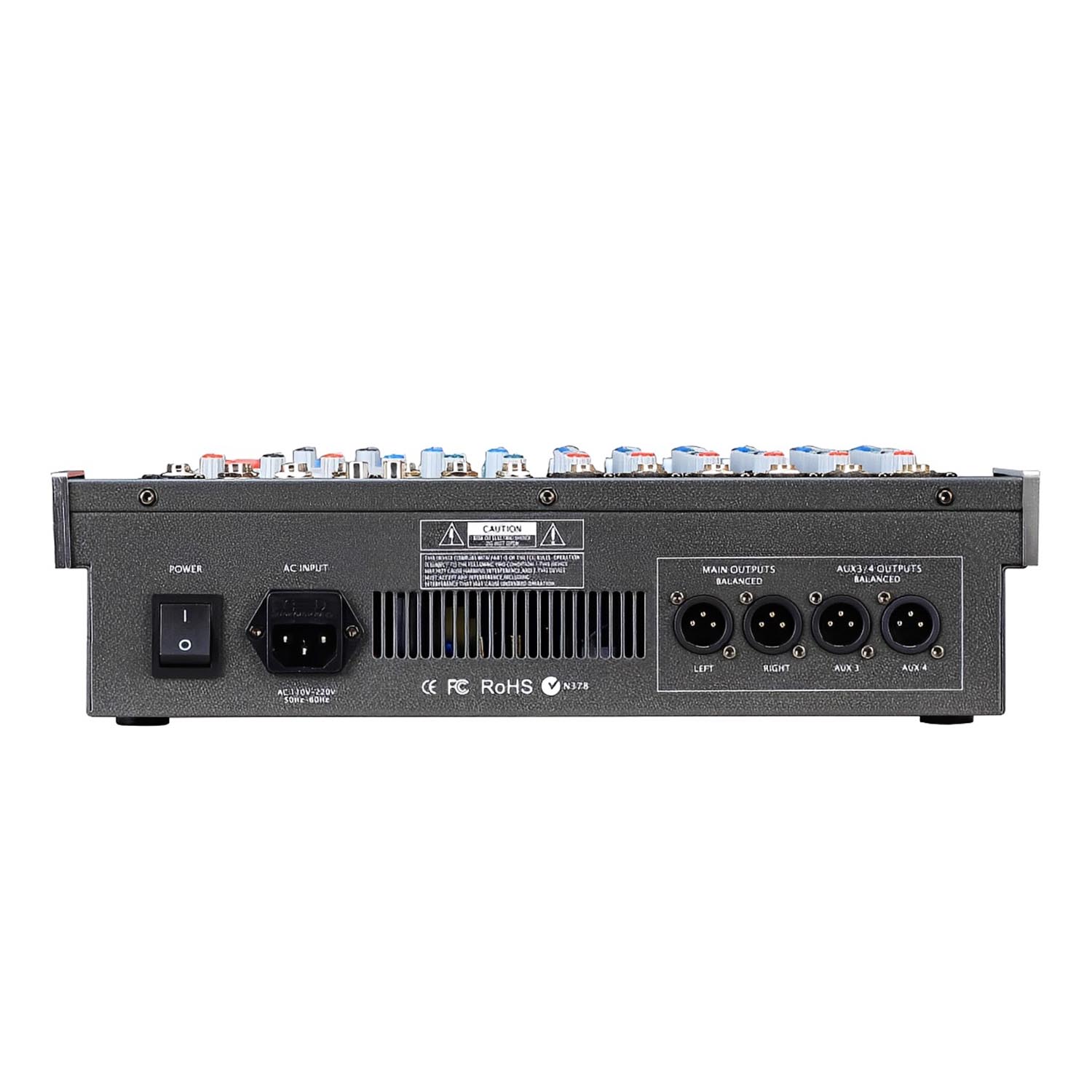 ELEGAUDIO D-600 6-channel professional audio mixer view 3