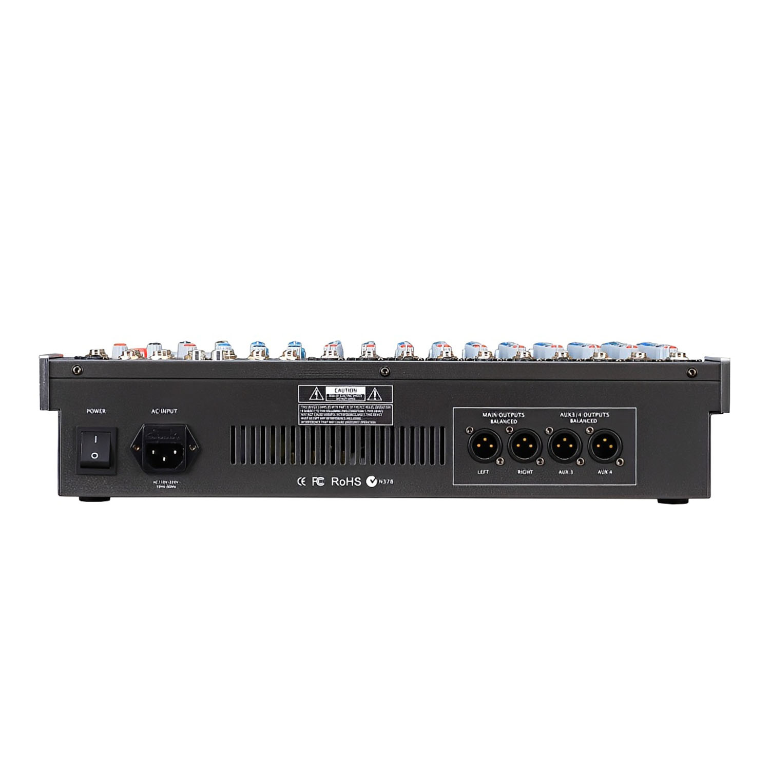 ELEGAUDIO D-1000 10-channel professional audio mixer view 3