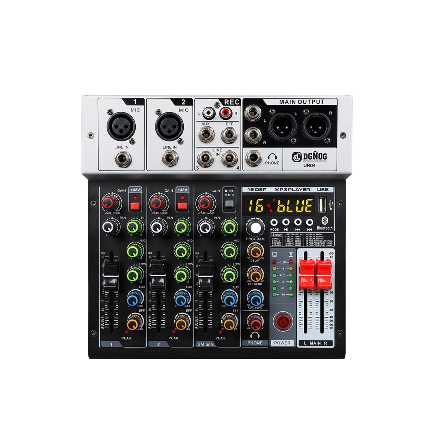 ELEGAUDIO UR04 4-channel USB Type-C audio mixer view 1