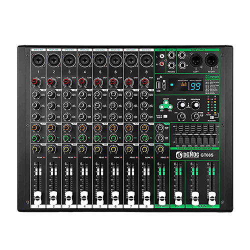 GT08S 8-Channel Professional Mixing Console