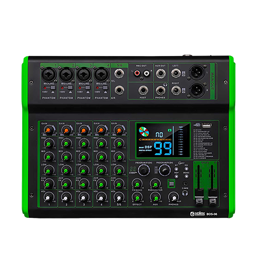 BOS-06 6-Channel Professional Mixing Console