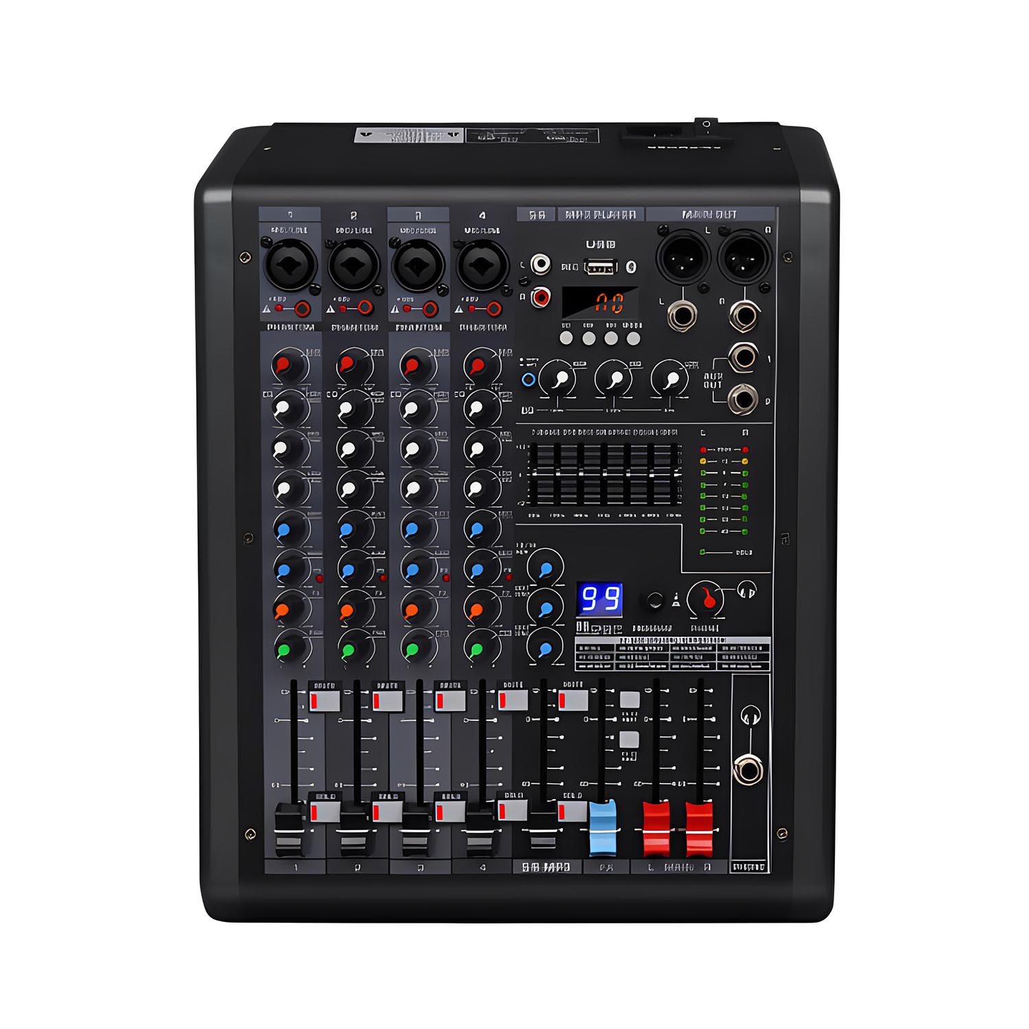 BP6 6 channel professional mixing console view 1