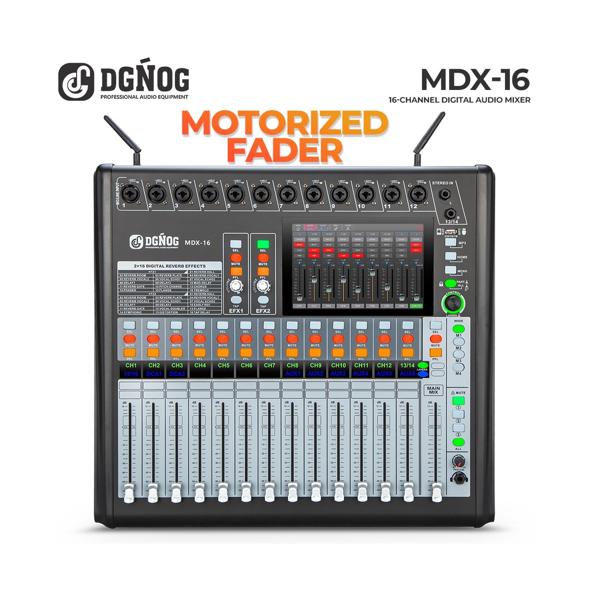 MD16 16 channel professional digital mixer view 1